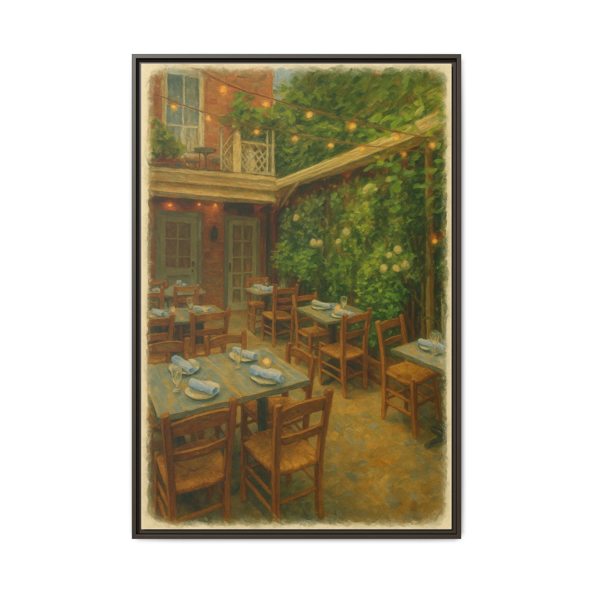 Palma — Restaurant Print | Matte Canvas + Wooden Frame