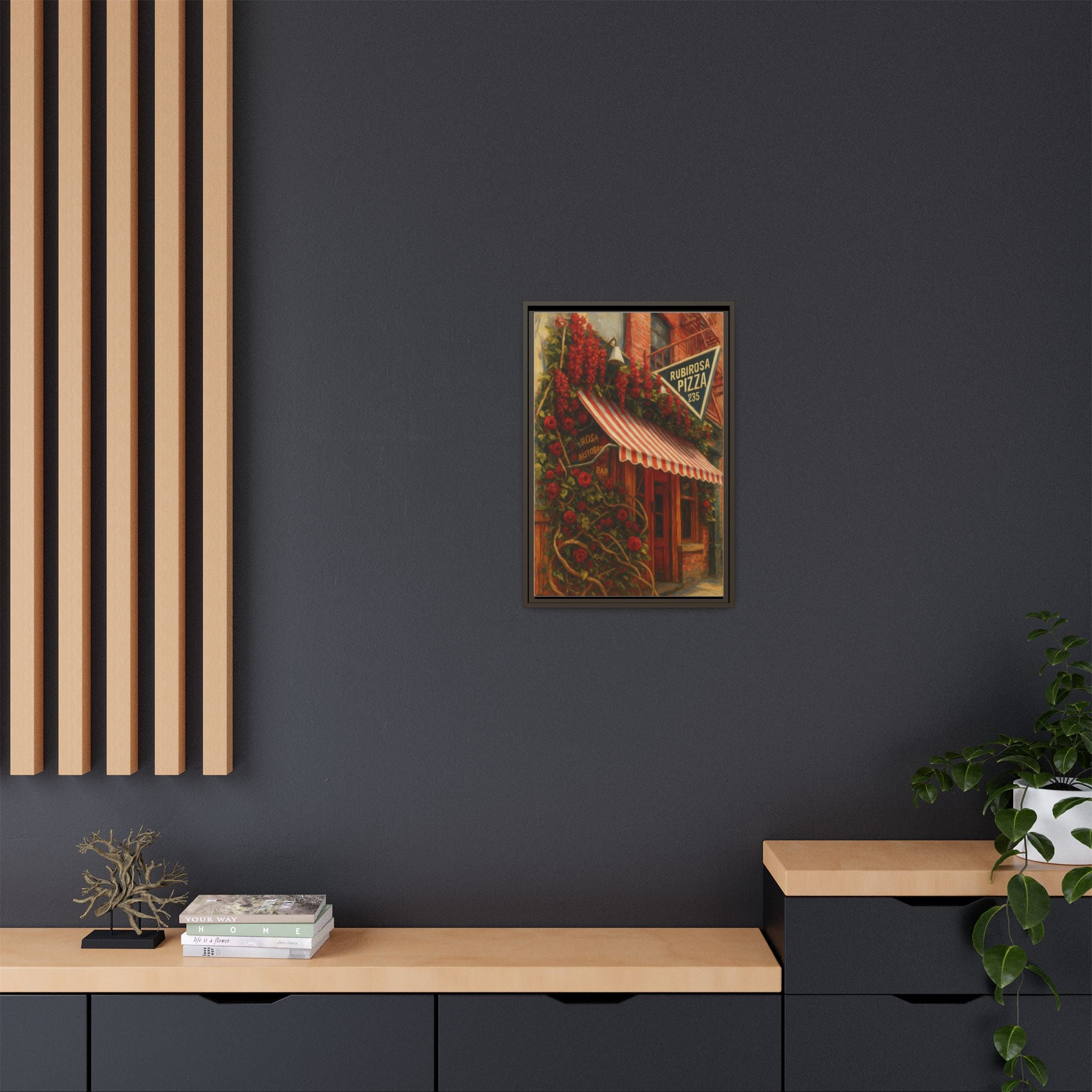 Rubirosa — Restaurant Print | Matte Canvas + Wooden Frame