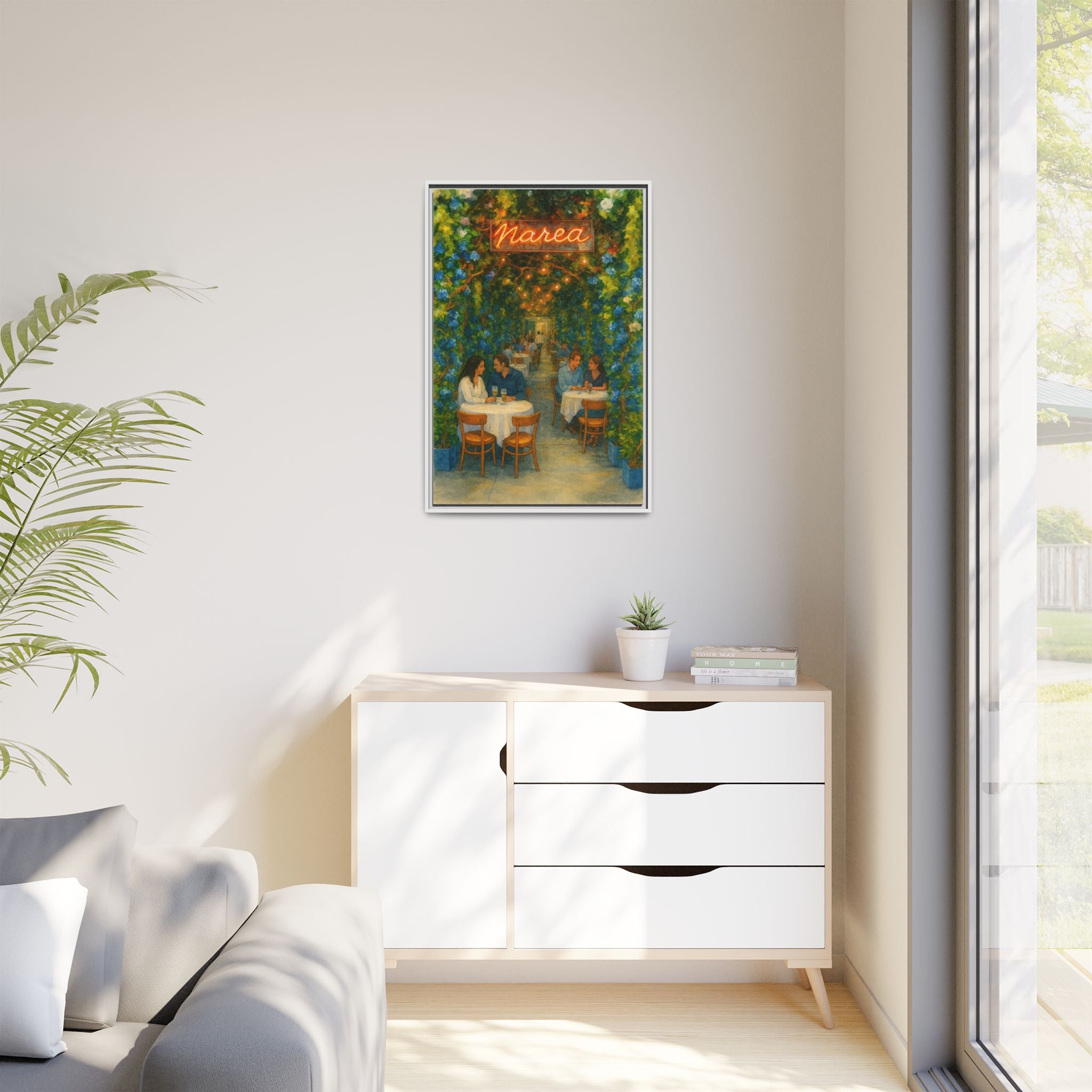 Marea — Restaurant Print | Matte Canvas + Wooden Frame