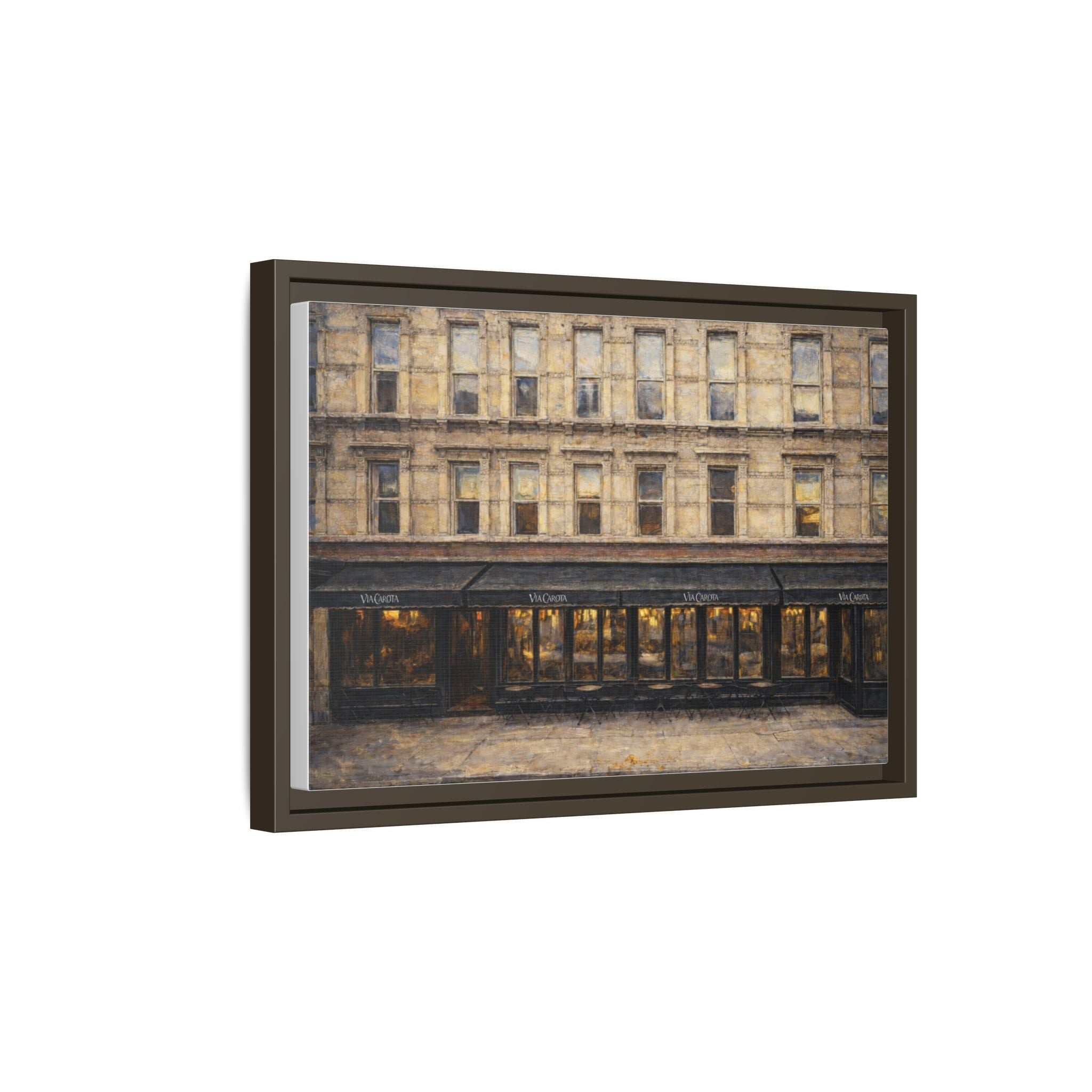 Via Carota — Restaurant Print | Matte Canvas + Wooden Frame