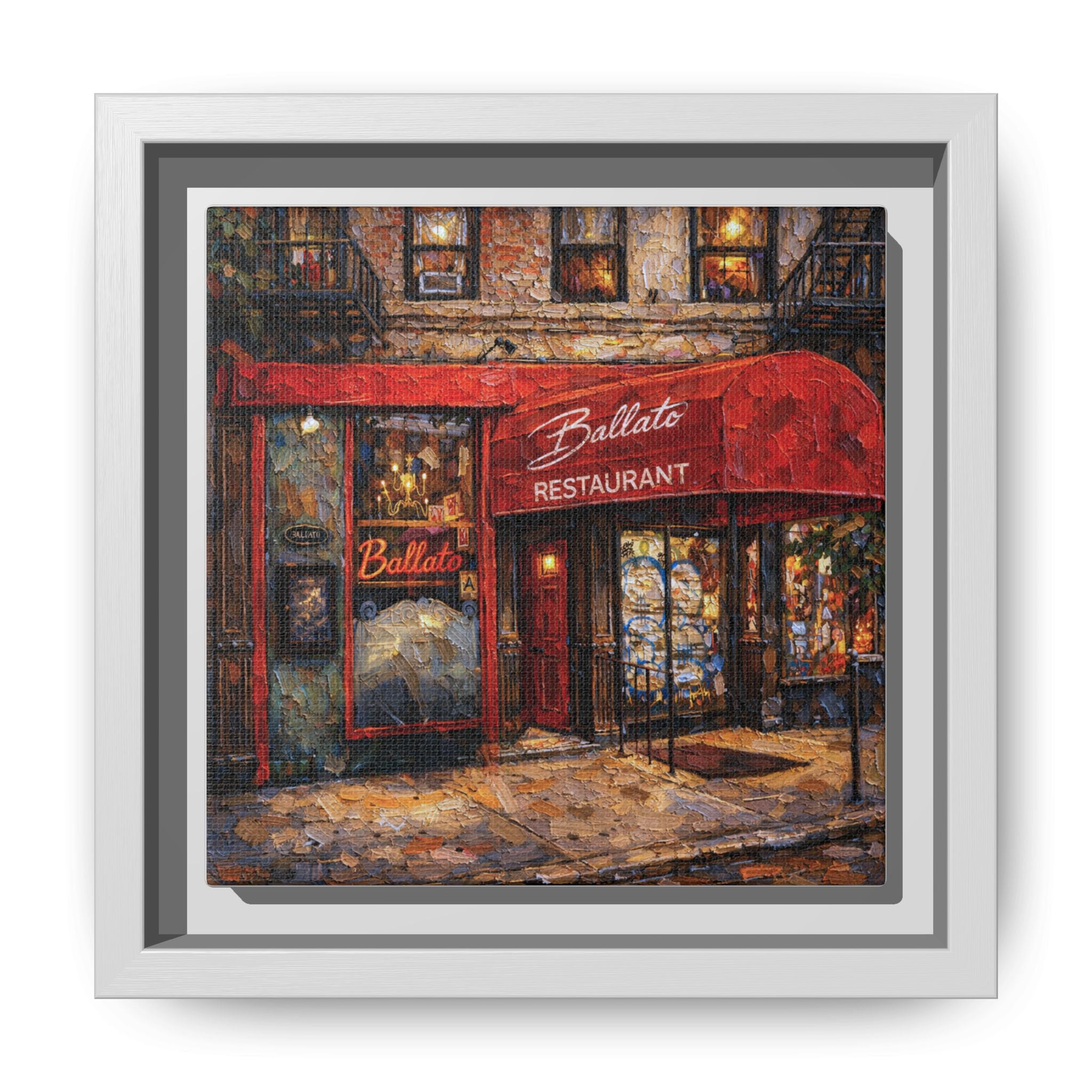 Emilio's Ballato — Restaurant Print | Matte Canvas + Wooden Frame