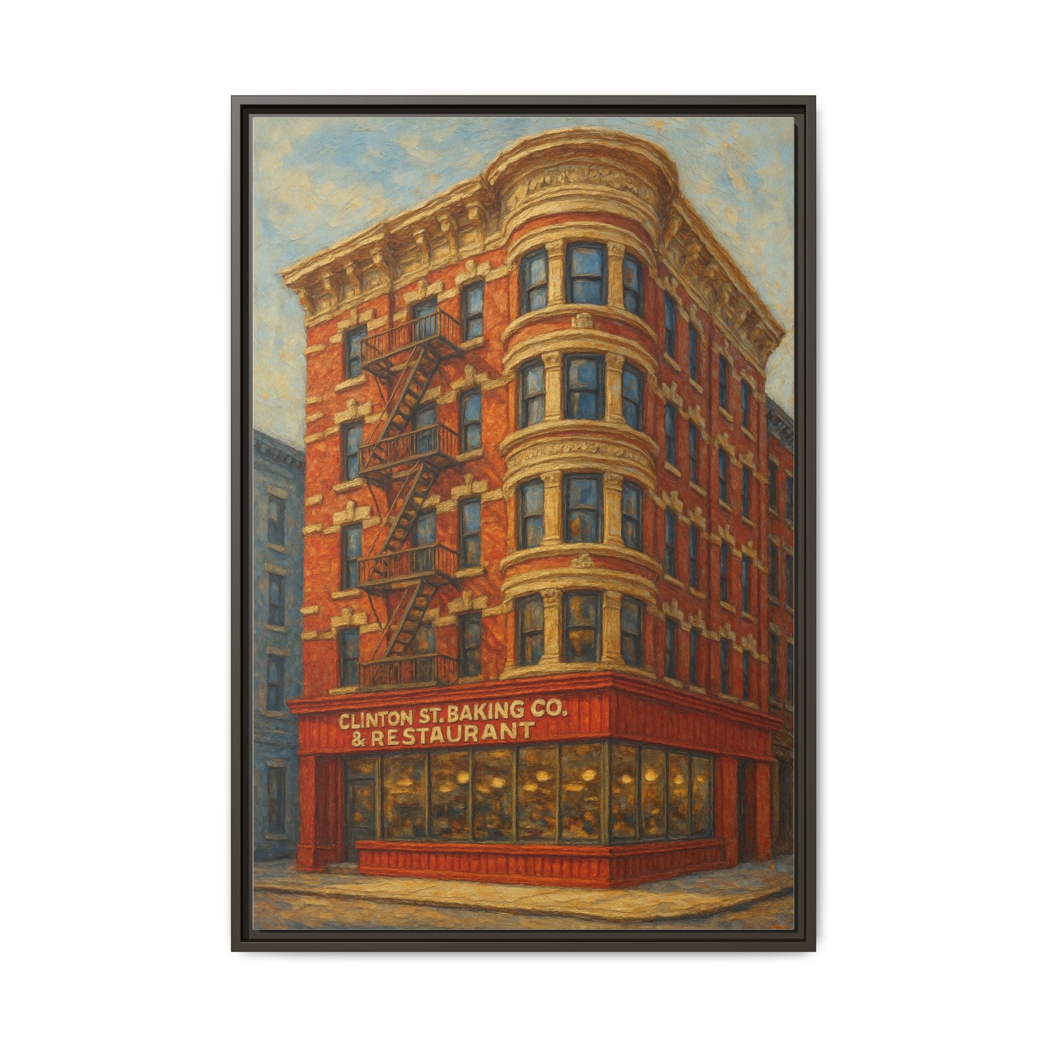 Clinton St. Baking Company — Restaurant Print | Matte Canvas + Wooden Frame