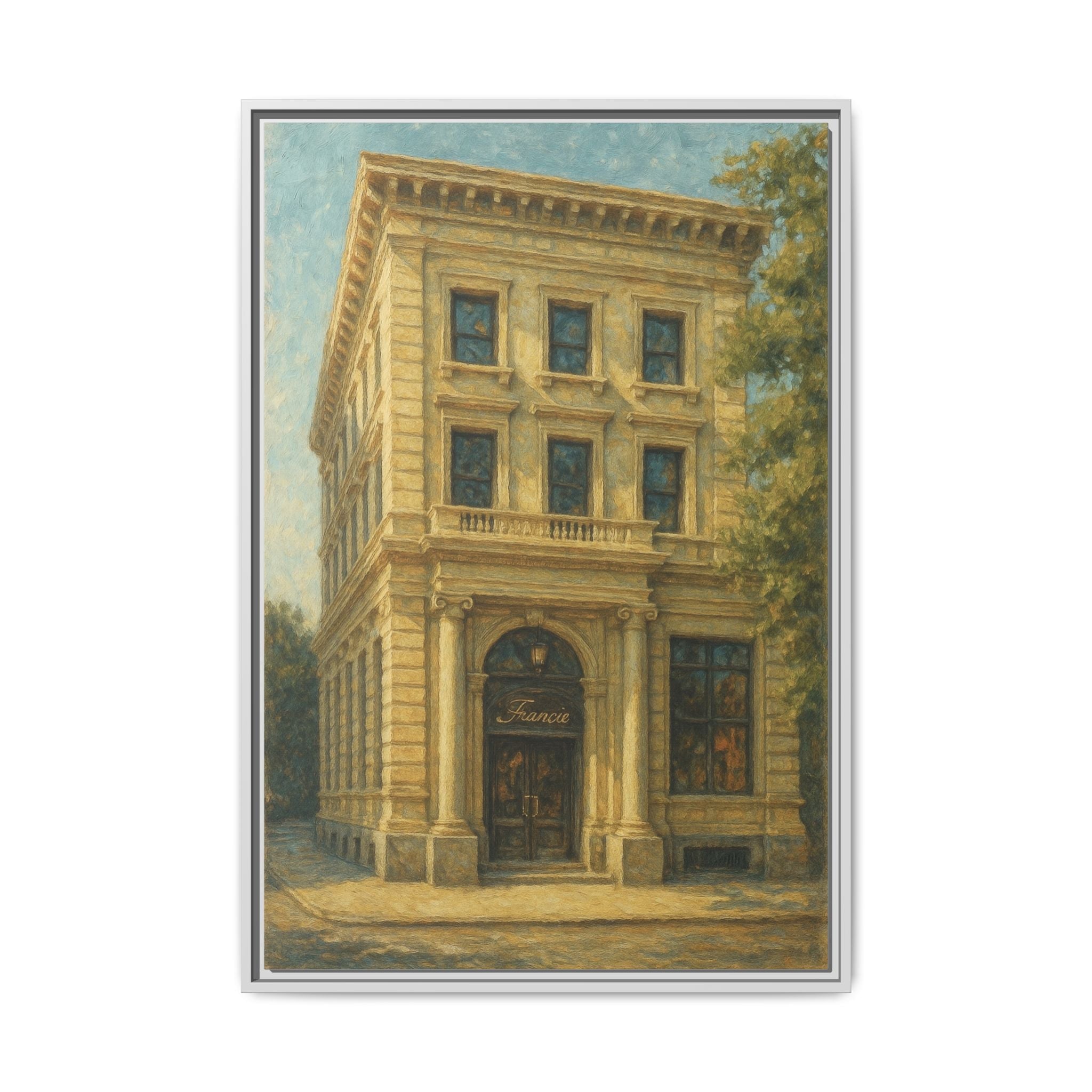 Francie — Restaurant Print | Matte Canvas + Wooden Frame