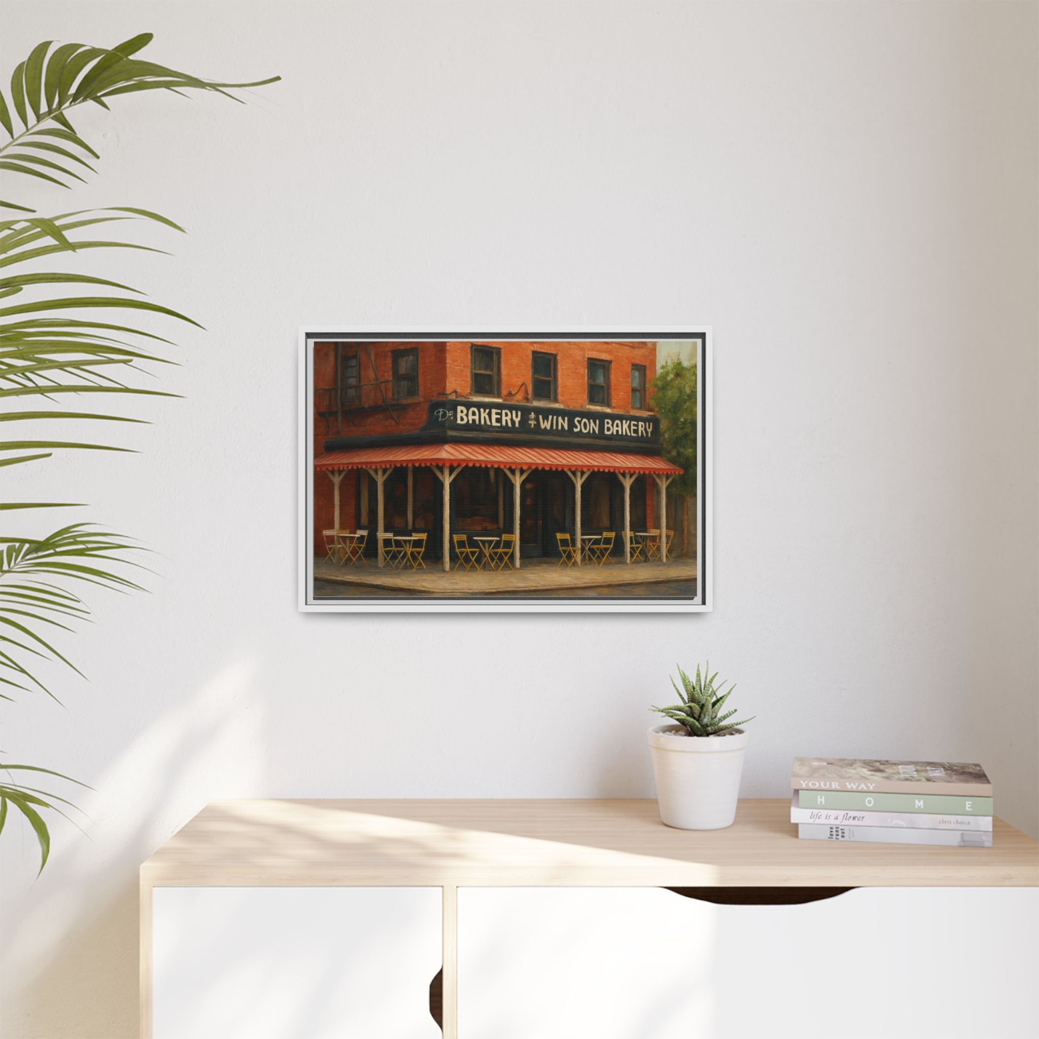 Win Son Bakery — Restaurant Print | Matte Canvas + Wooden Frame