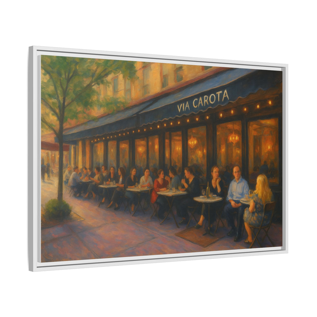 Via Carota — Restaurant Print | Matte Canvas + Wooden Frame