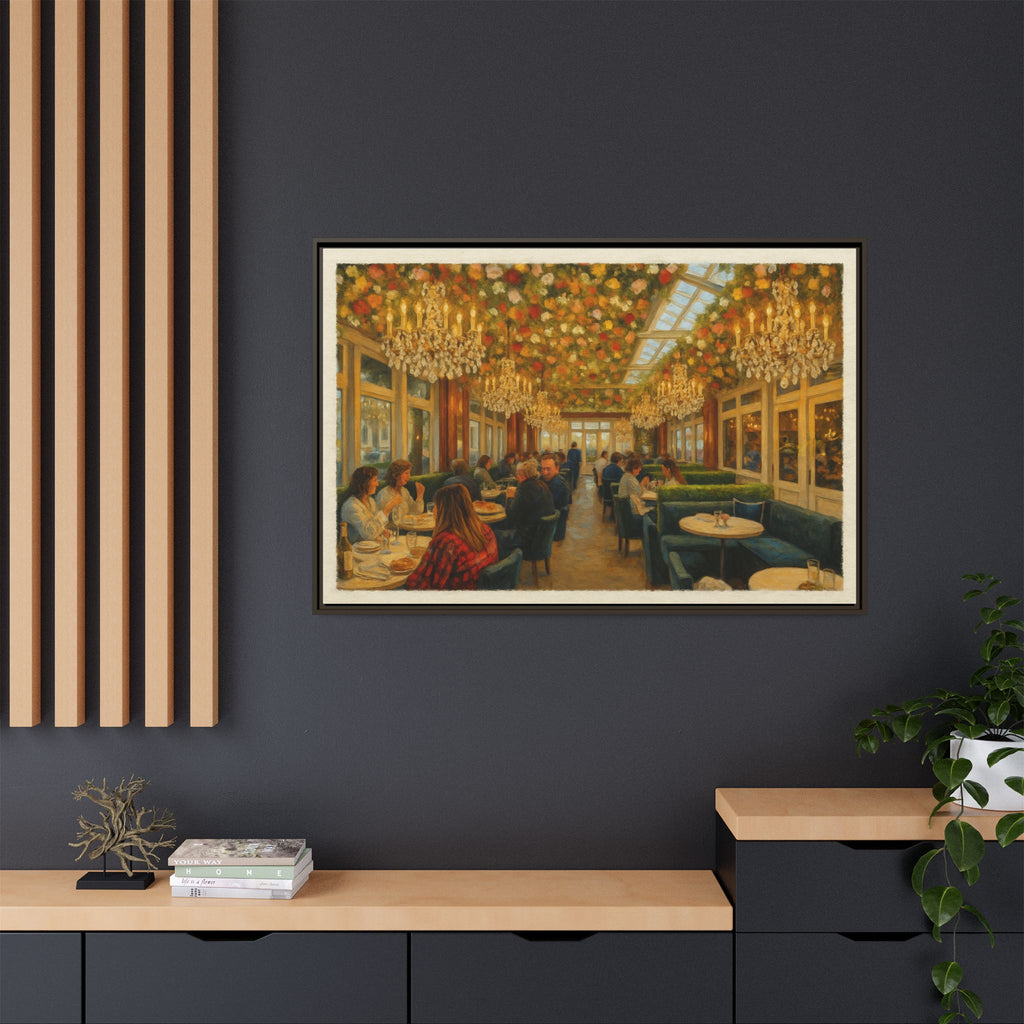 RH Rooftop — Restaurant Print | Matte Canvas + Wooden Frame