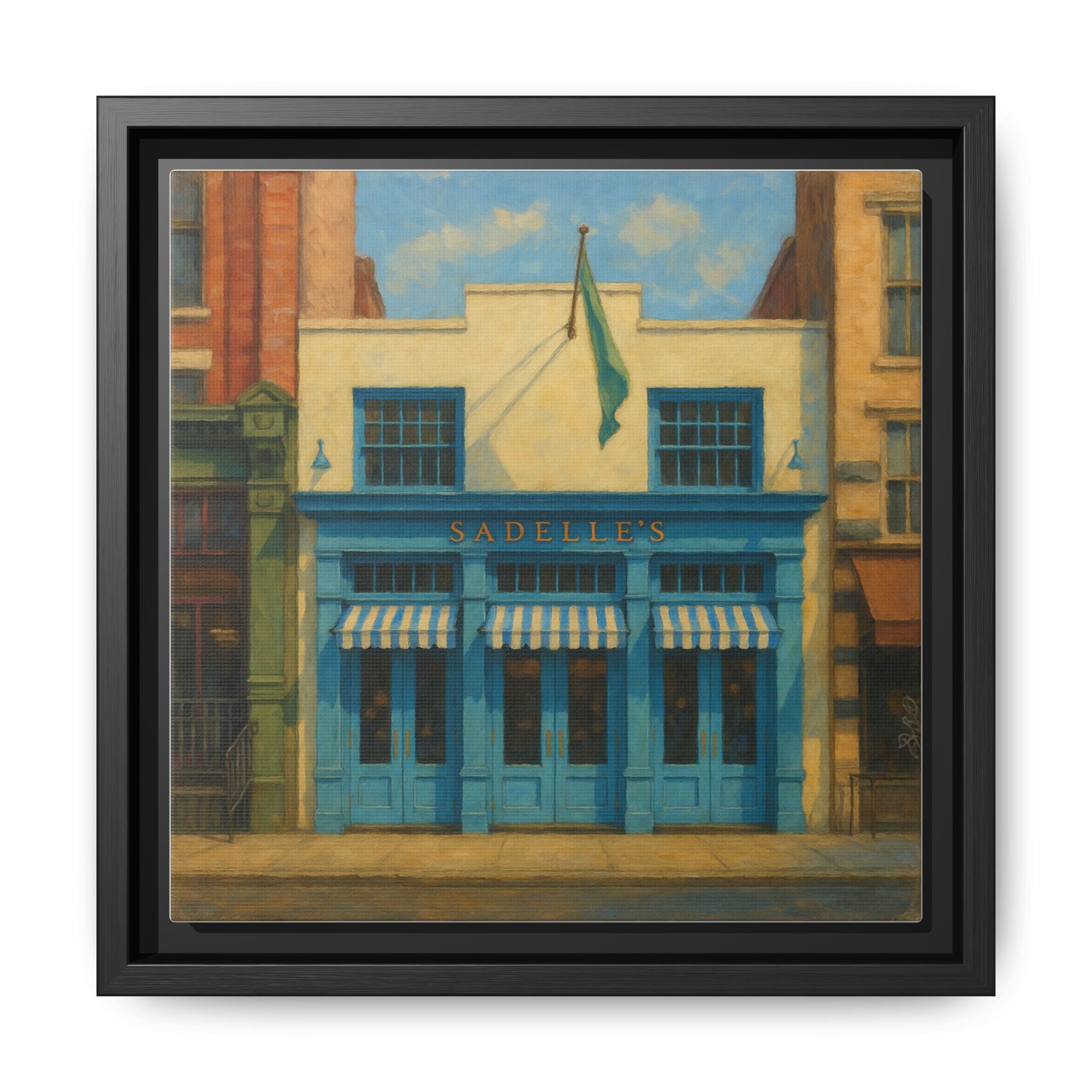 Sadelle's Restaurant — Restaurant Print | Matte Canvas + Wooden Frame