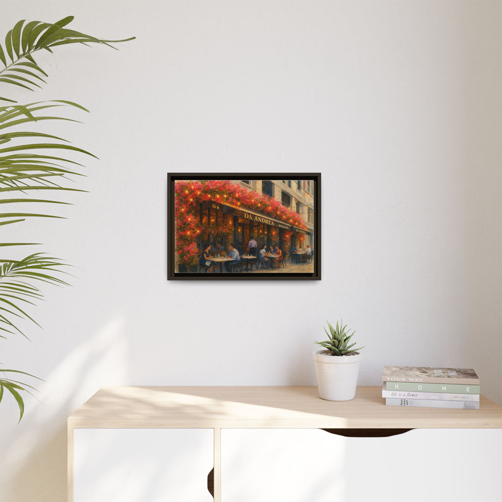 Da Andrea — Restaurant Print | Matte Canvas + Wooden Frame