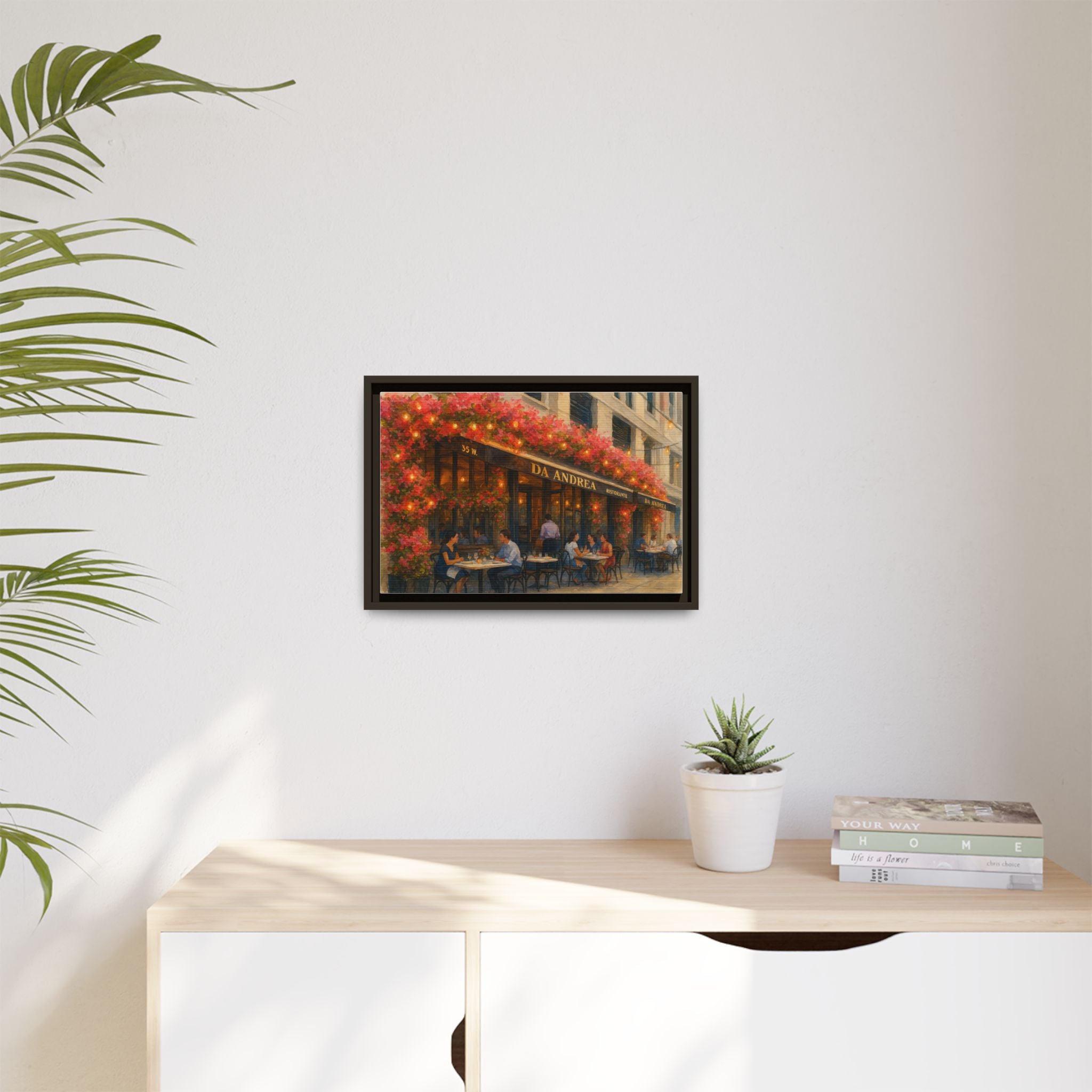 Da Andrea — Restaurant Print | Matte Canvas + Wooden Frame