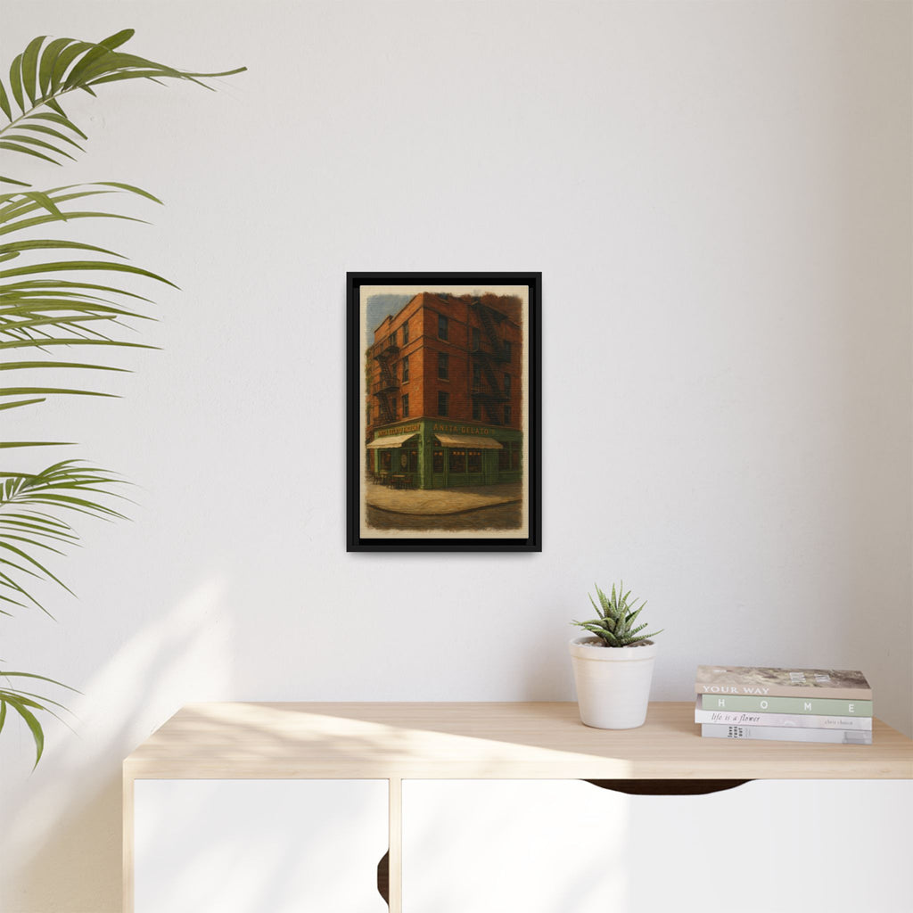 Anita Gelato — Restaurant Print | Matte Canvas + Wooden Frame