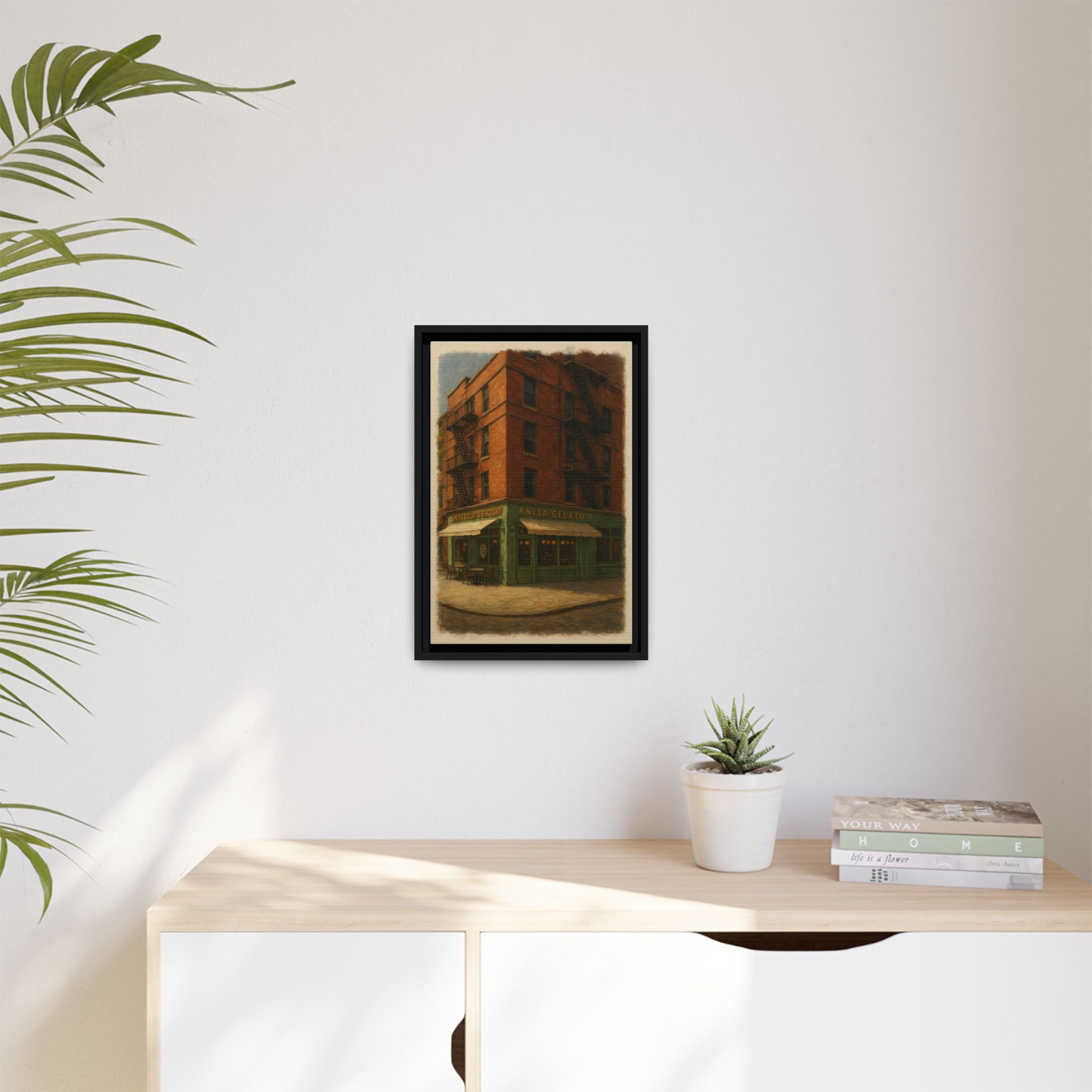 Anita Gelato — Restaurant Print | Matte Canvas + Wooden Frame