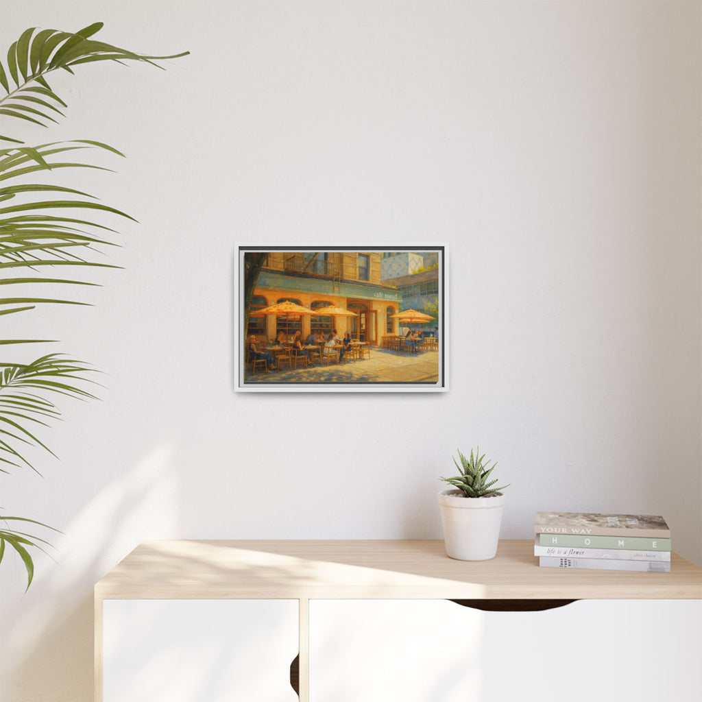 Café Maud — Restaurant Print | Matte Canvas + Wooden Frame