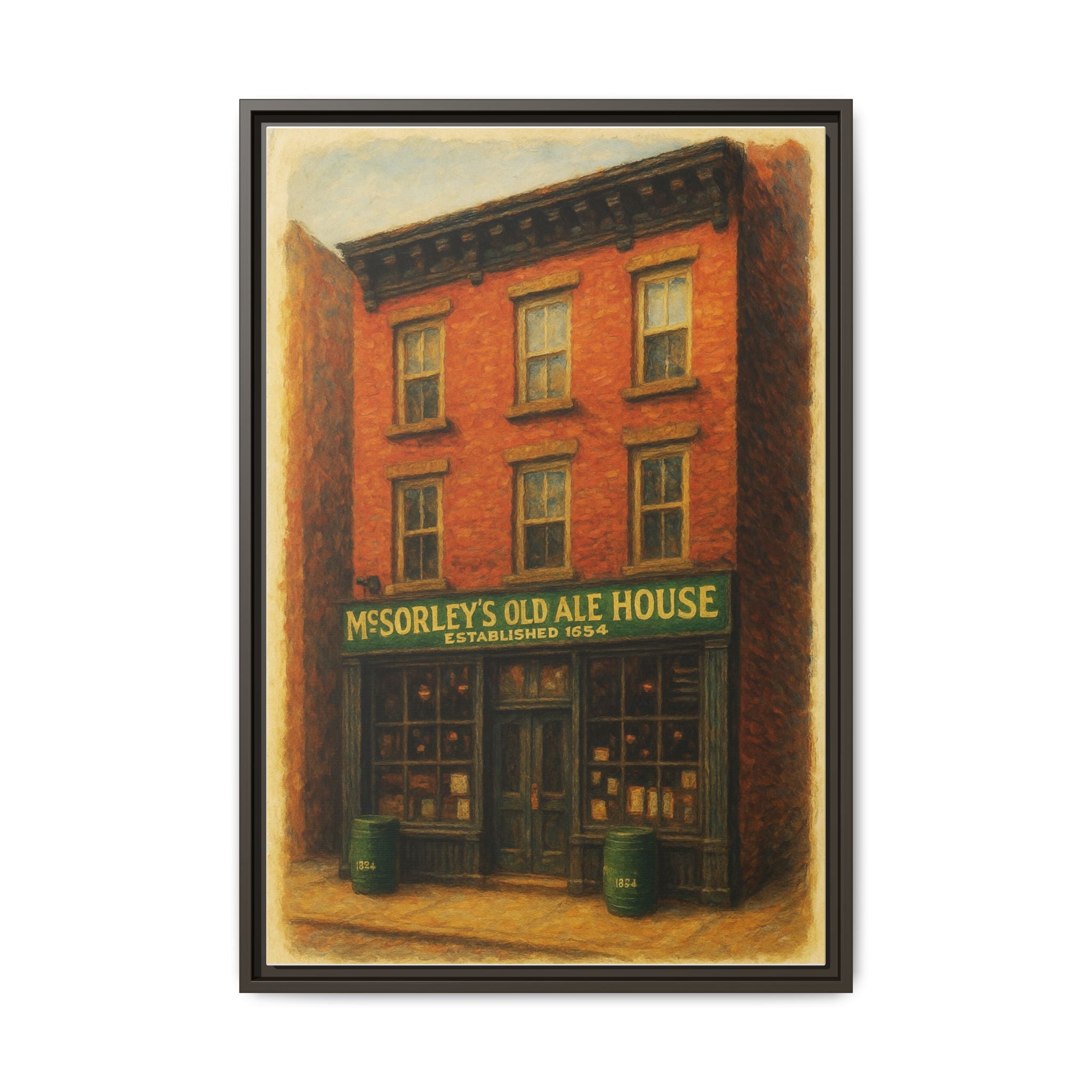 McSorley's Old Ale House — Restaurant Print | Matte Canvas + Wooden Frame