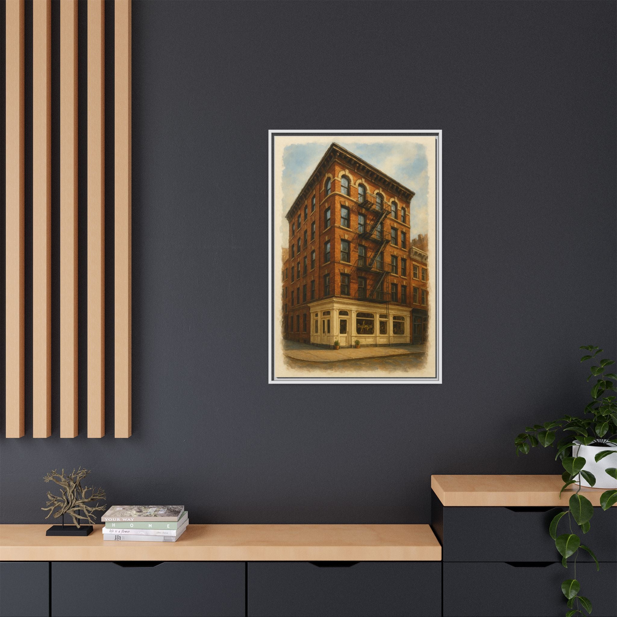 Don Angie — Restaurant Print | Matte Canvas + Wooden Frame