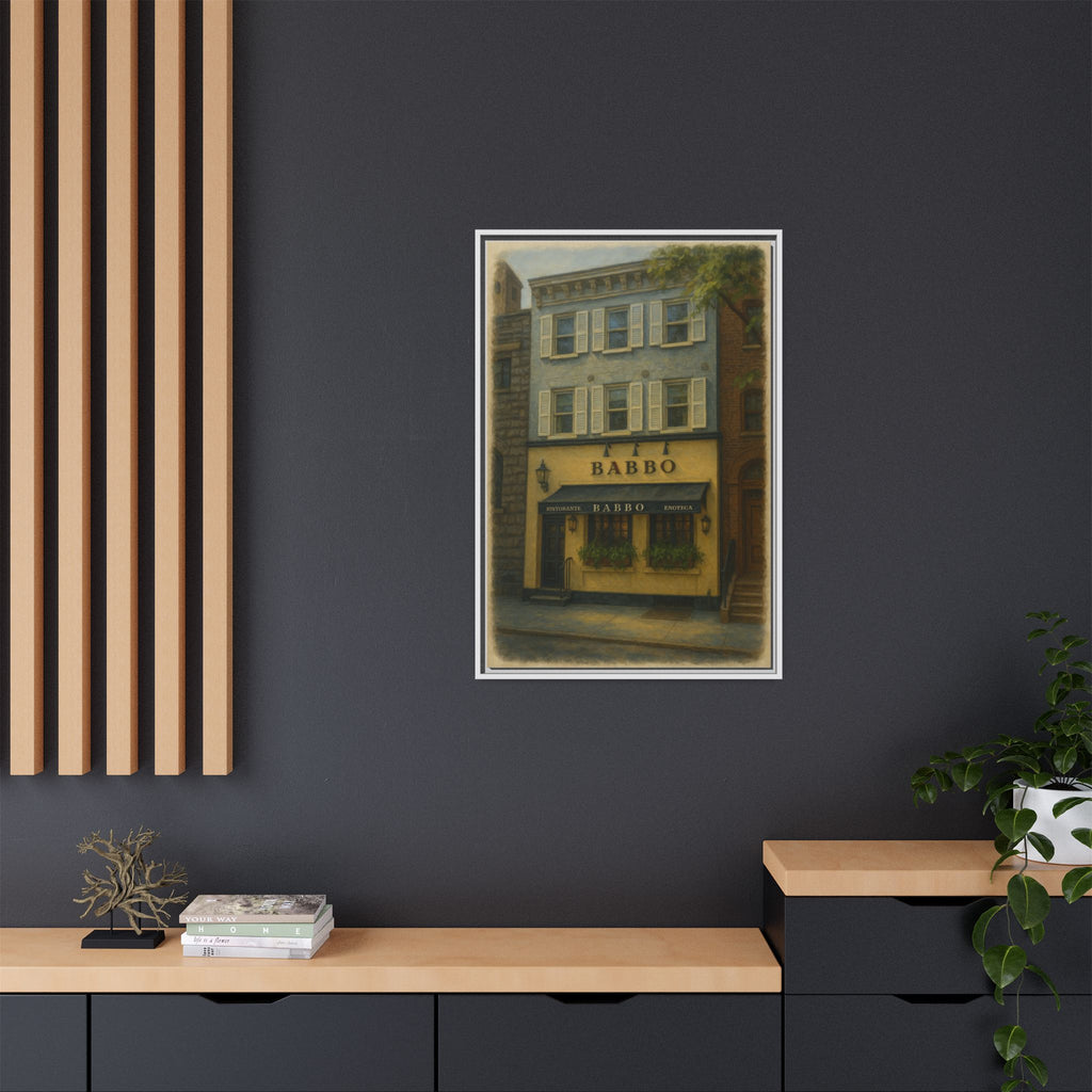 Babbo — Restaurant Print | Matte Canvas + Wooden Frame
