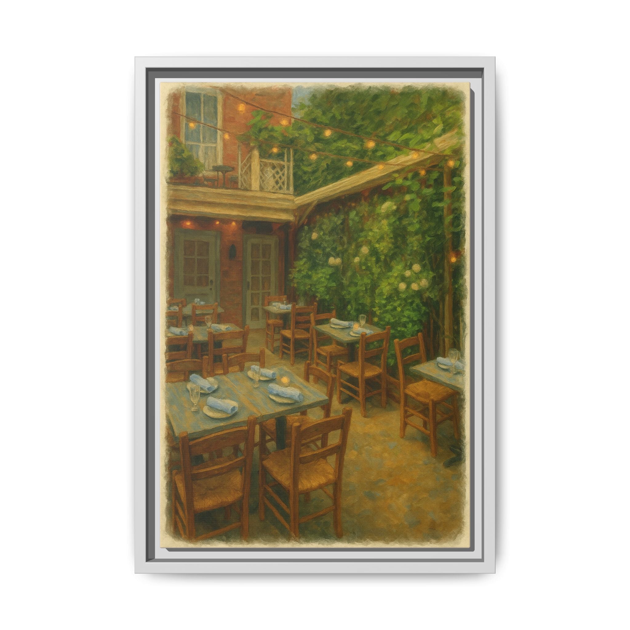 Palma — Restaurant Print | Matte Canvas + Wooden Frame