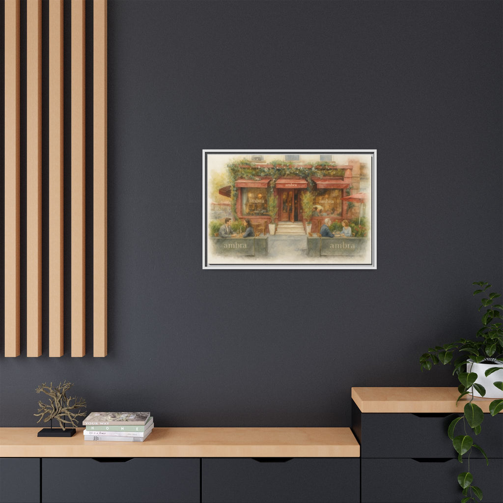 Ambra  — Restaurant Print | Matte Canvas + Wooden Frame