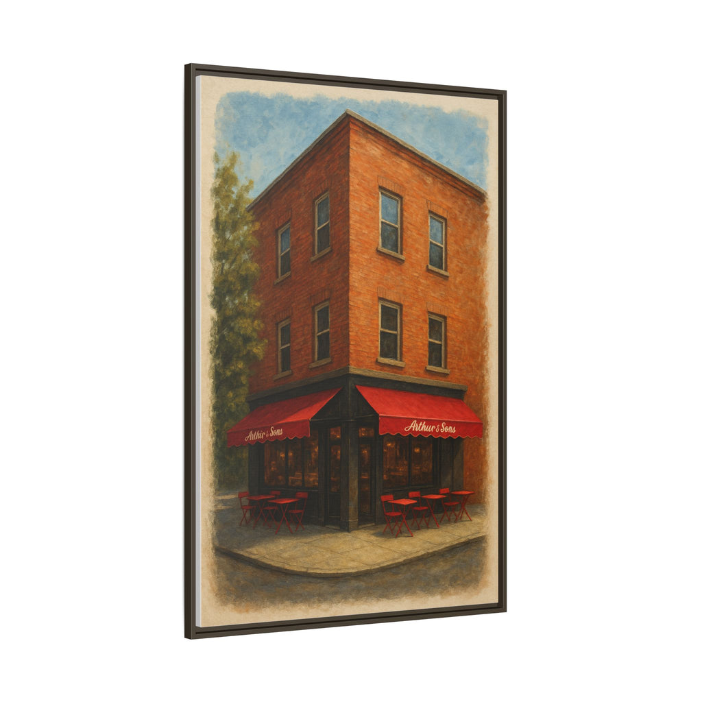 Arthur and Sons — Restaurant Print | Matte Canvas + Wooden Frame
