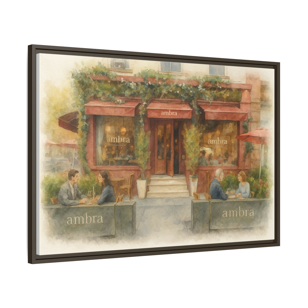 Ambra  — Restaurant Print | Matte Canvas + Wooden Frame