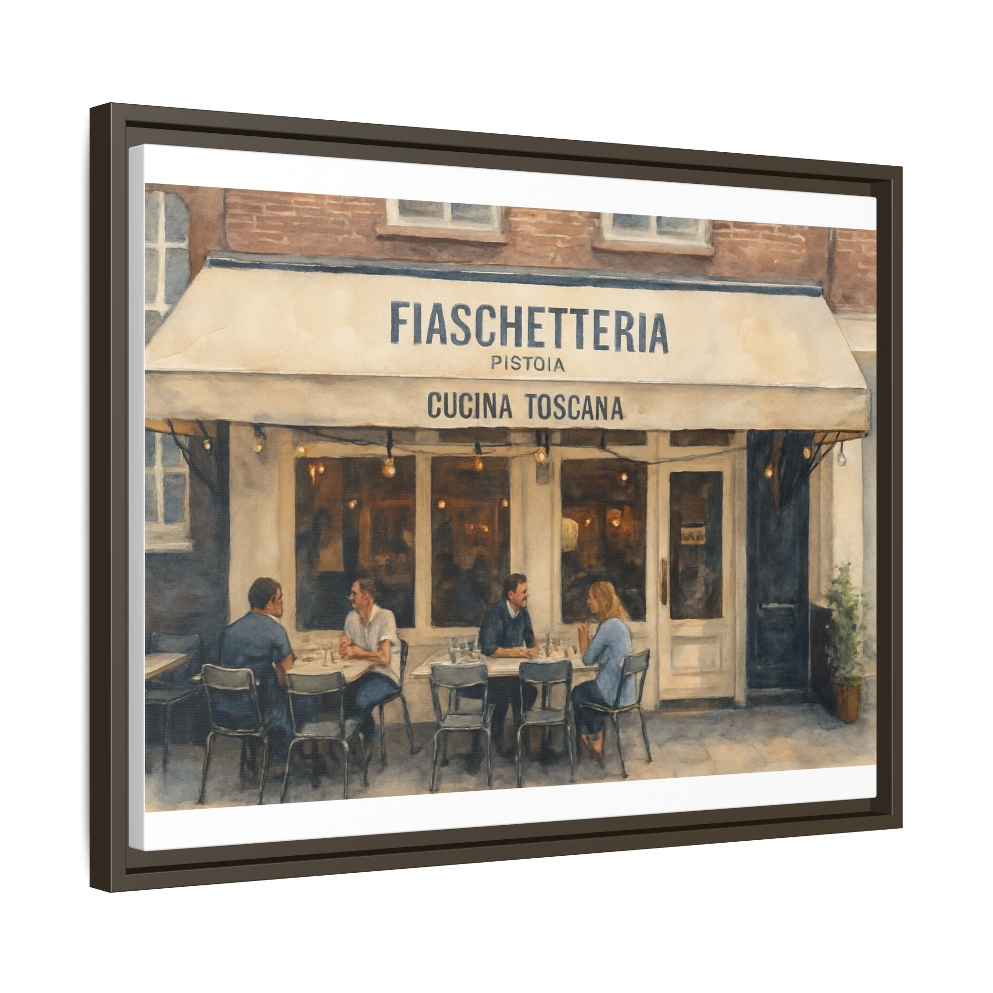 Fiaschetteria Pistoia — Restaurant Print | Matte Canvas + Wooden Frame