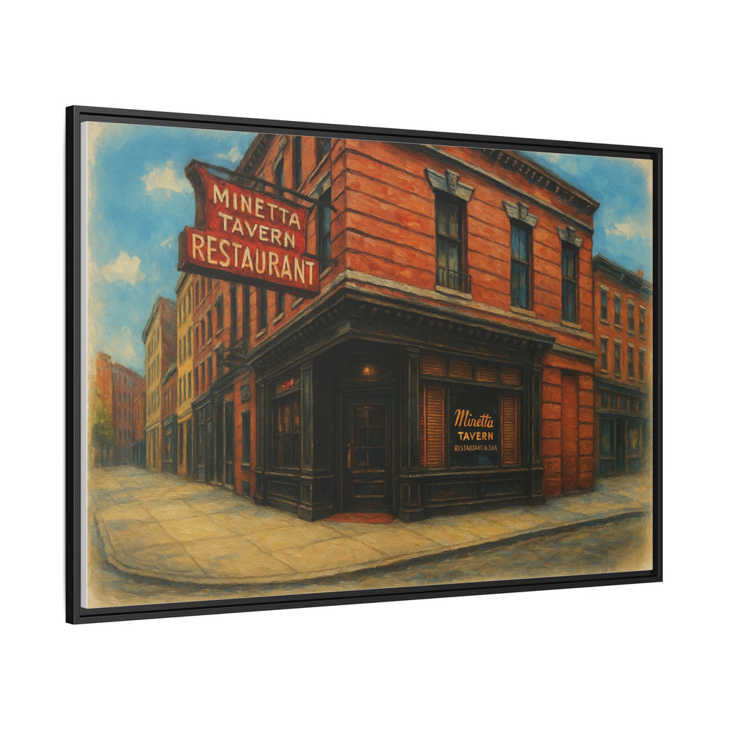 Minetta Tavern — Restaurant Print | Matte Canvas + Wooden Frame