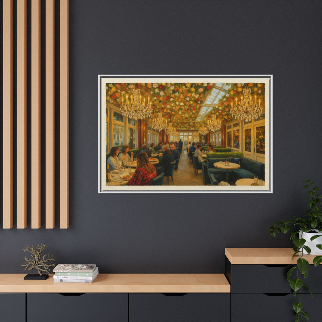 RH Rooftop — Restaurant Print | Matte Canvas + Wooden Frame