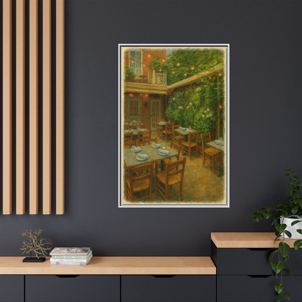 Palma — Restaurant Print | Matte Canvas + Wooden Frame