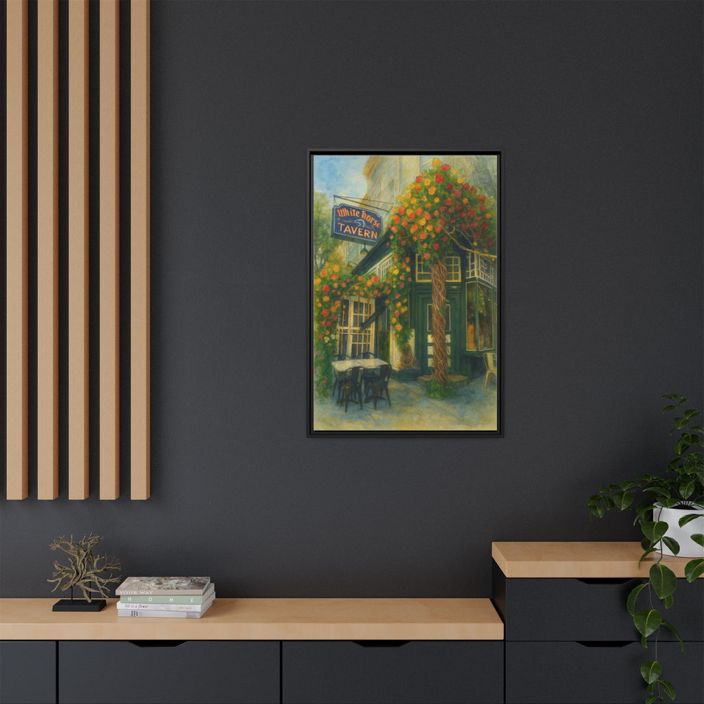White Horse Tavern — Restaurant Print | Matte Canvas + Wooden Frame