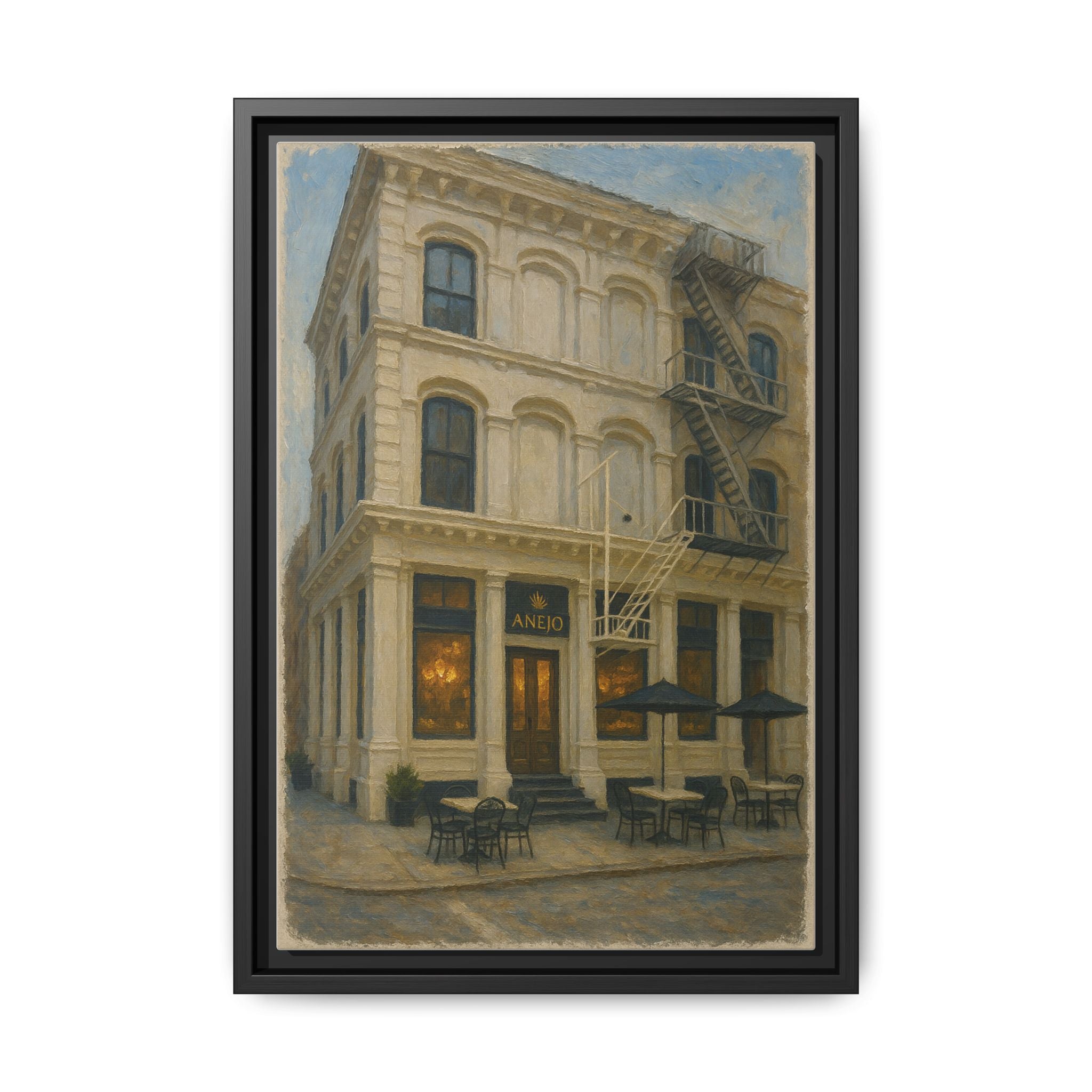 Anejo — Restaurant Print | Matte Canvas + Wooden Frame