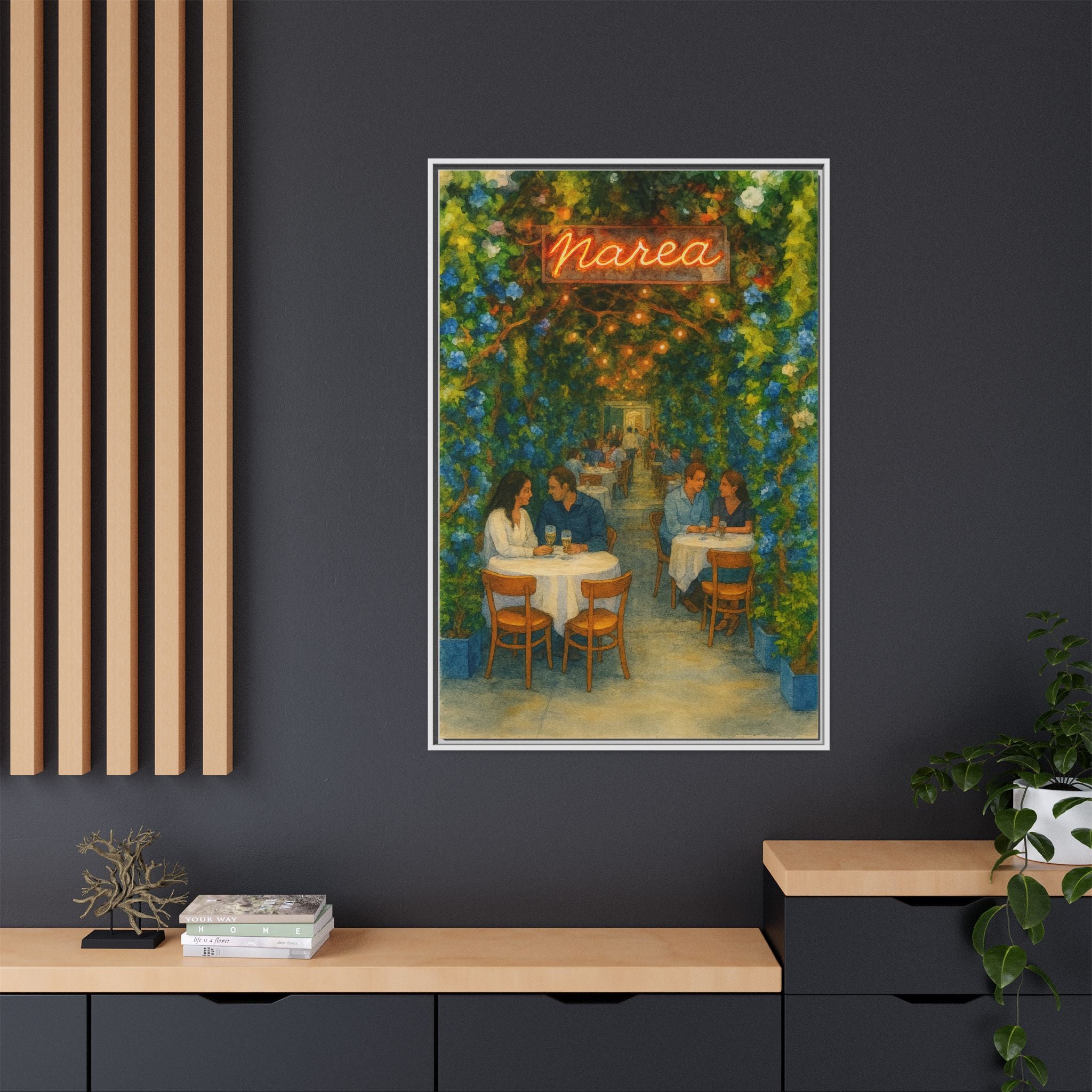 Marea — Restaurant Print | Matte Canvas + Wooden Frame