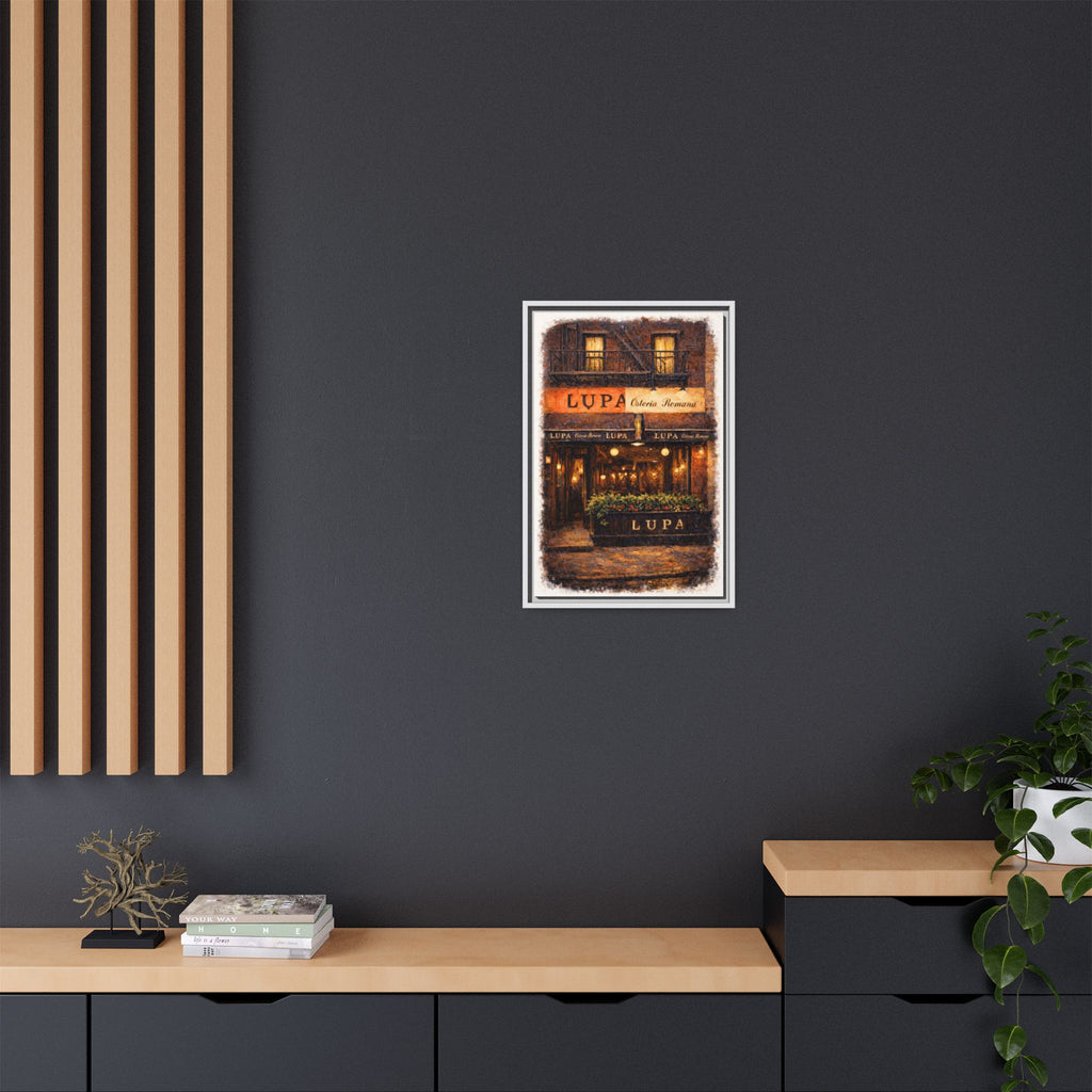 Lupa Osteria Romana — Restaurant Print | Matte Canvas + Wooden Frame