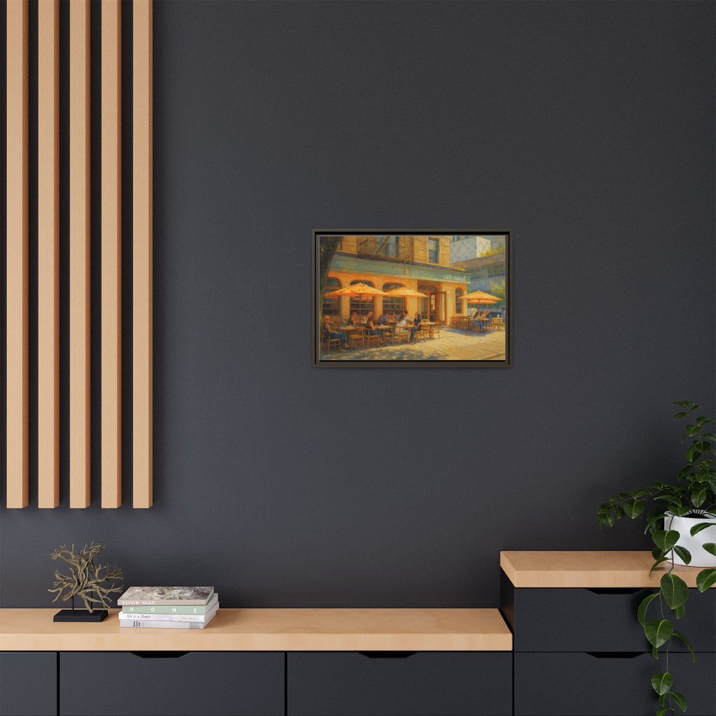 Café Maud — Restaurant Print | Matte Canvas + Wooden Frame