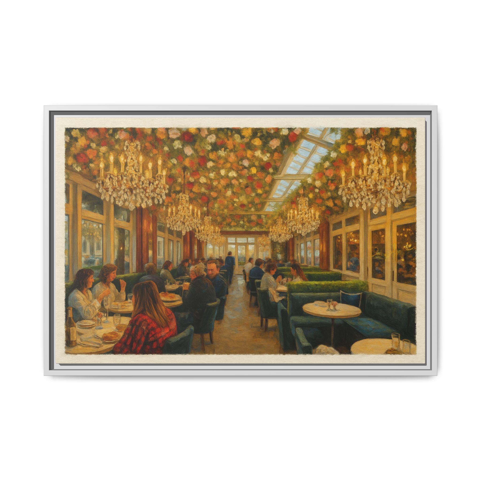 RH Rooftop — Restaurant Print | Matte Canvas + Wooden Frame