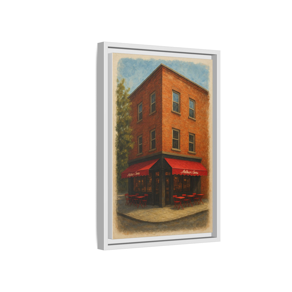 Arthur and Sons — Restaurant Print | Matte Canvas + Wooden Frame