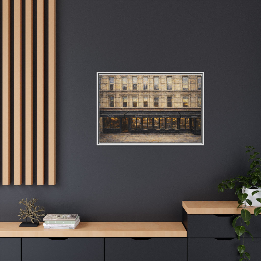 Via Carota — Restaurant Print | Matte Canvas + Wooden Frame