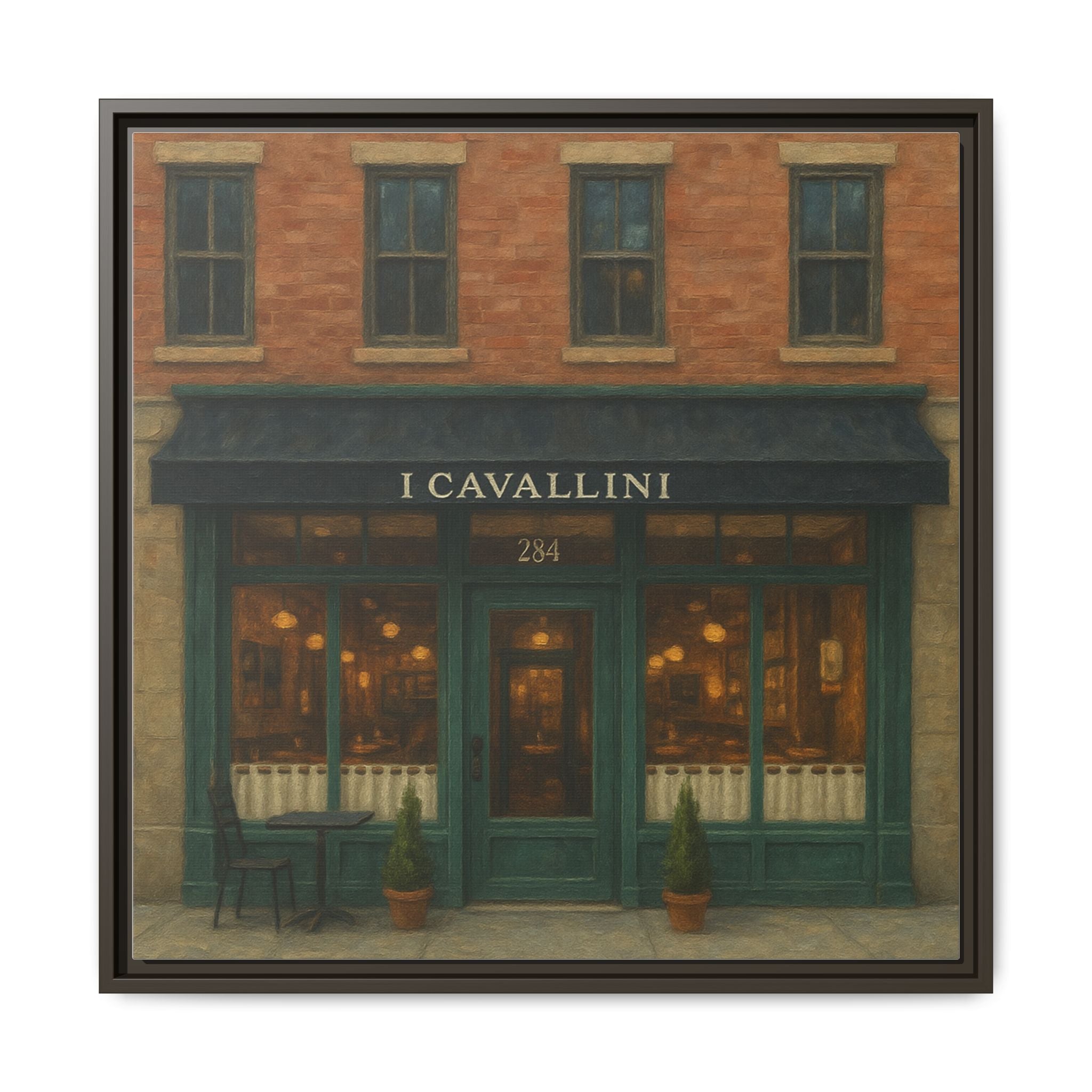 I Cavallini — Restaurant Print | Matte Canvas + Wooden Frame
