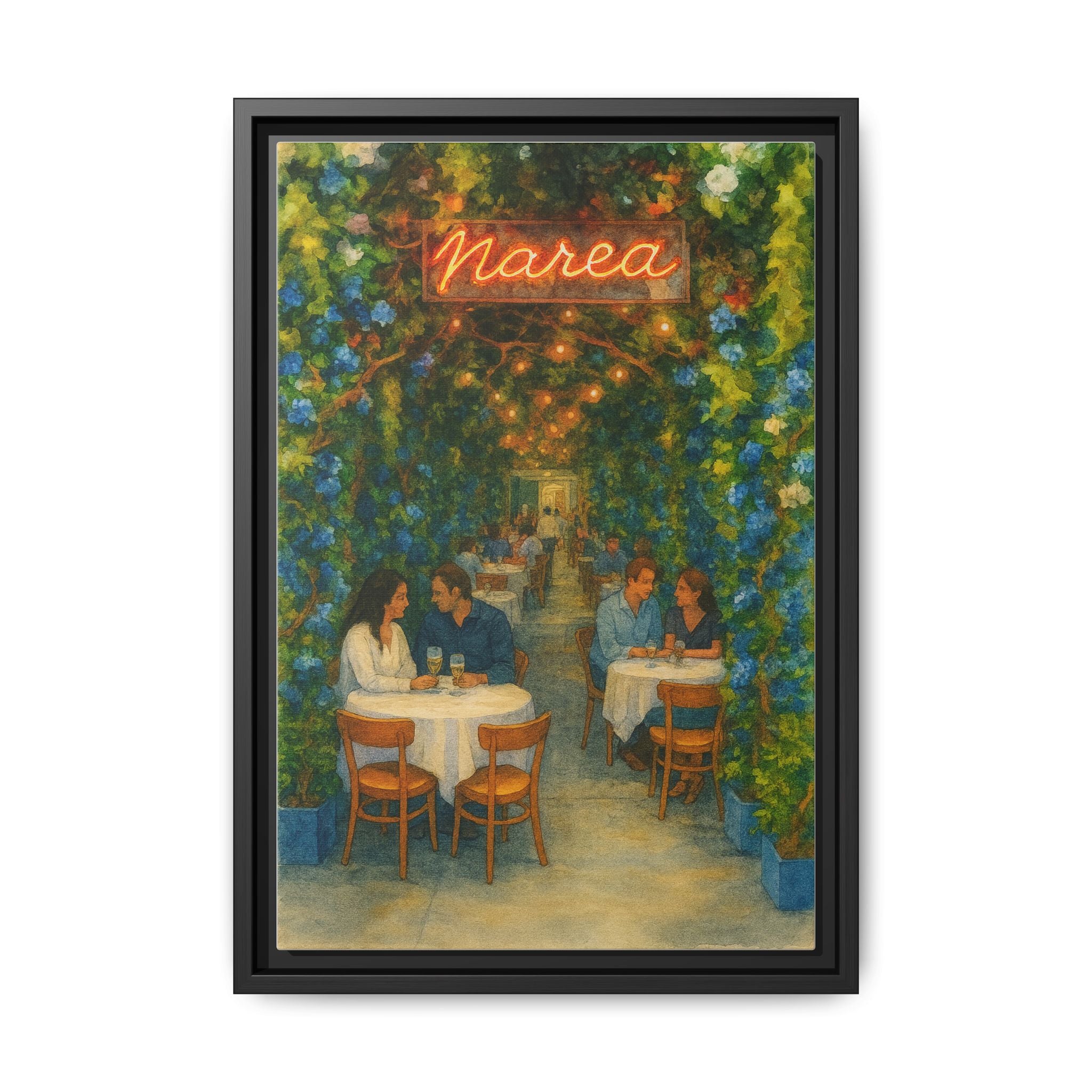 Marea — Restaurant Print | Matte Canvas + Wooden Frame