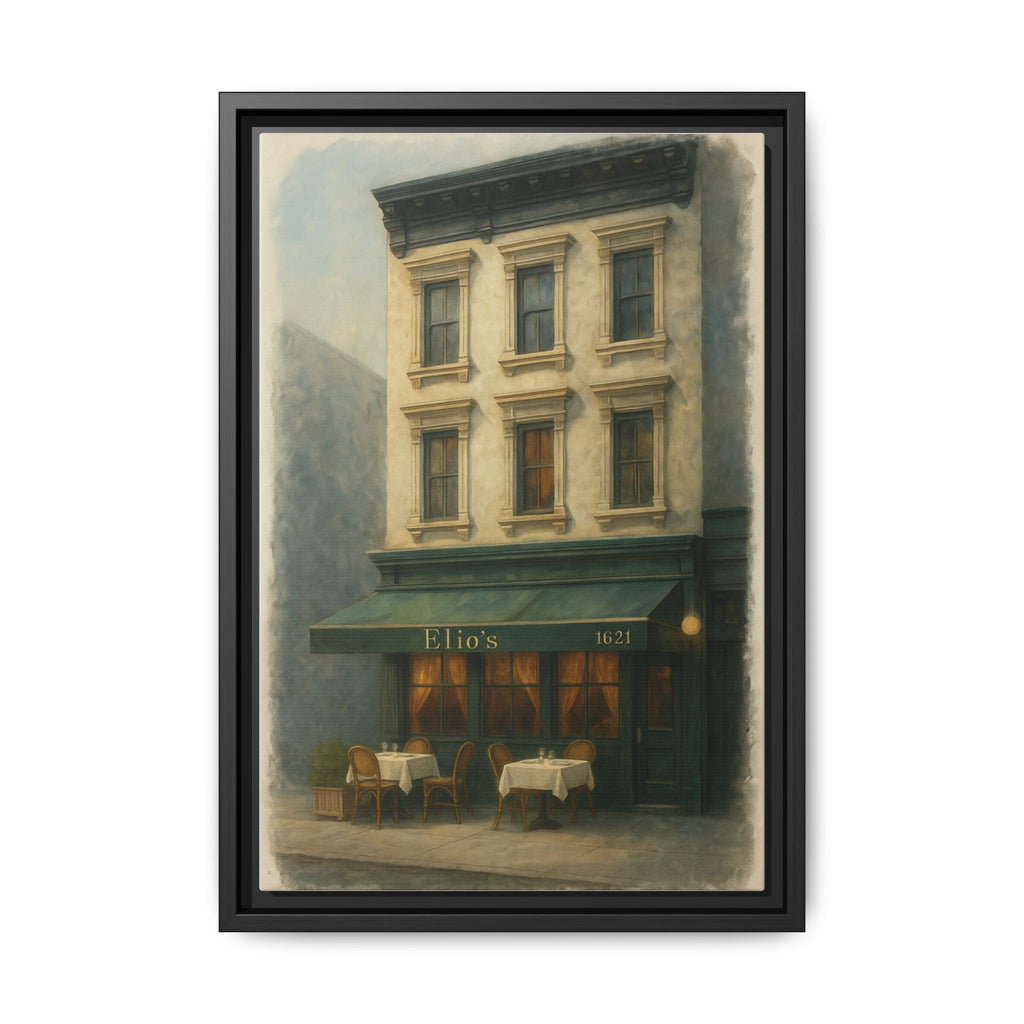 Elios Restaurant — Restaurant Print | Matte Canvas + Wooden Frame