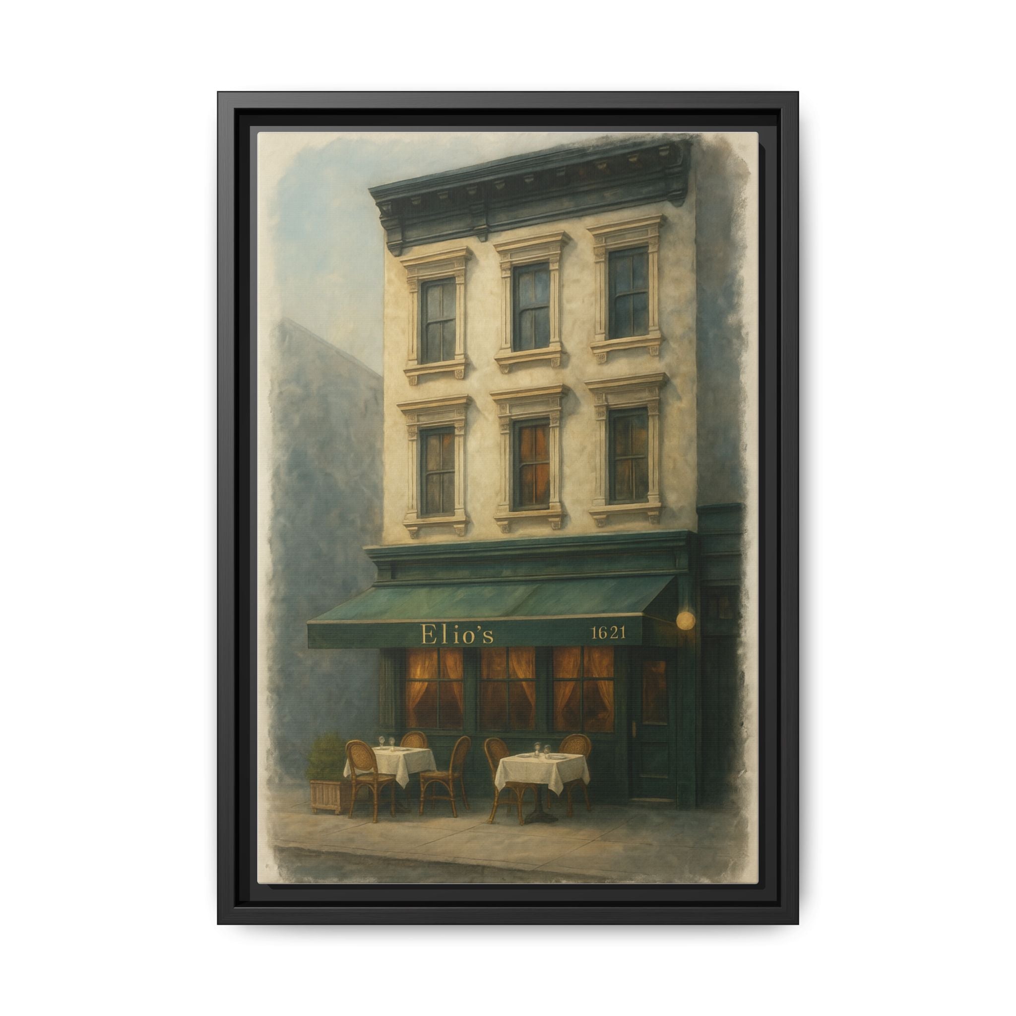 Elios Restaurant — Restaurant Print | Matte Canvas + Wooden Frame