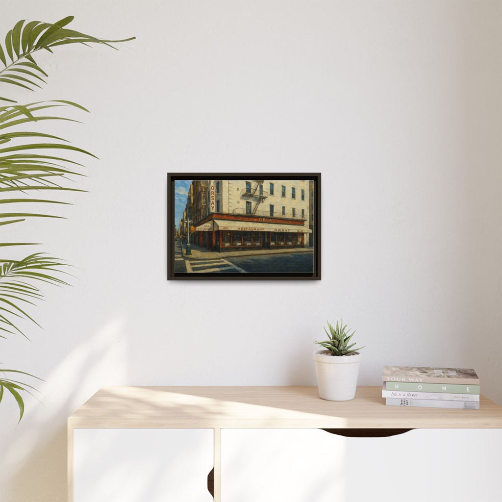 Orsay — Restaurant Print | Matte Canvas + Wooden Frame