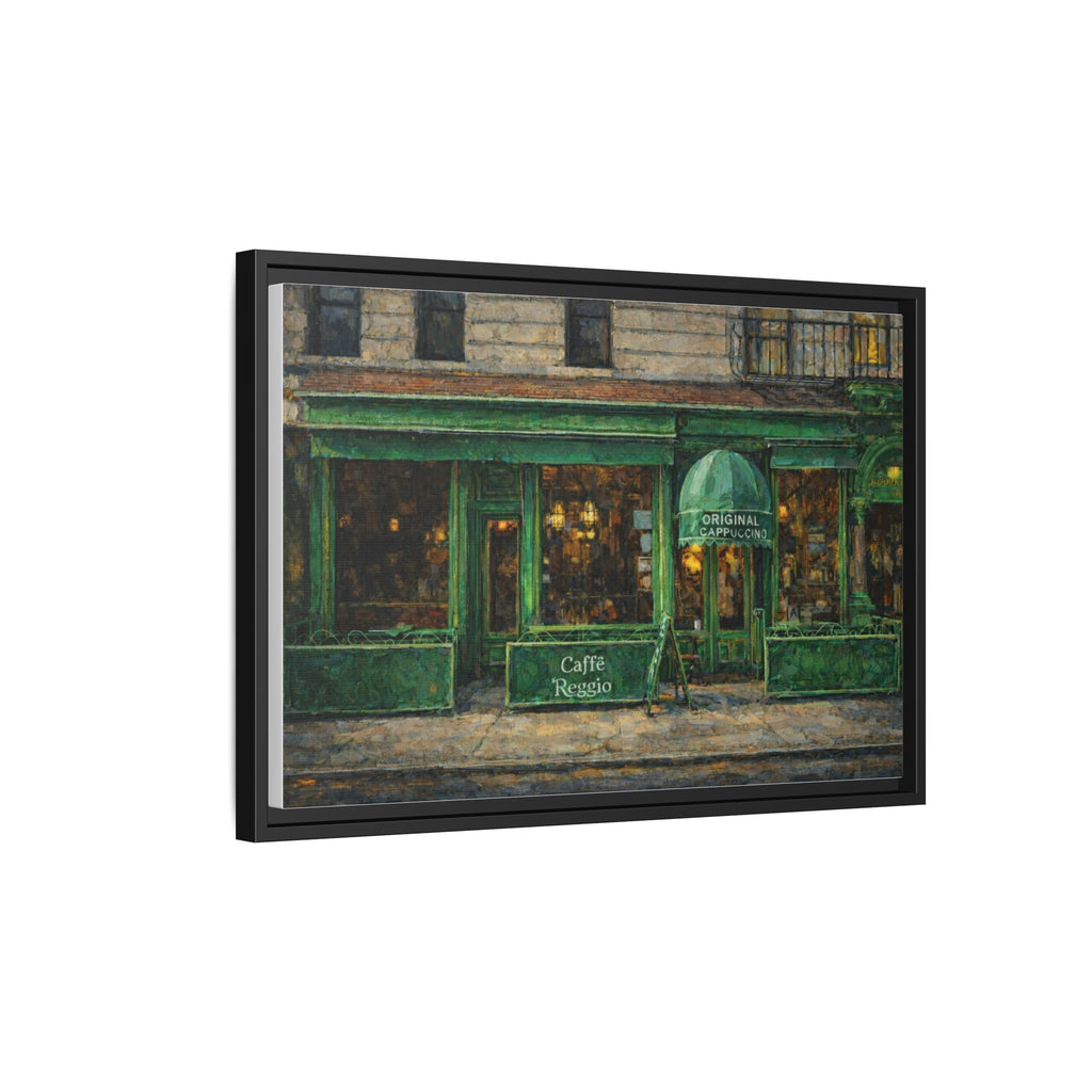 Caffe Reggio — Restaurant Print | Matte Canvas + Wooden Frame