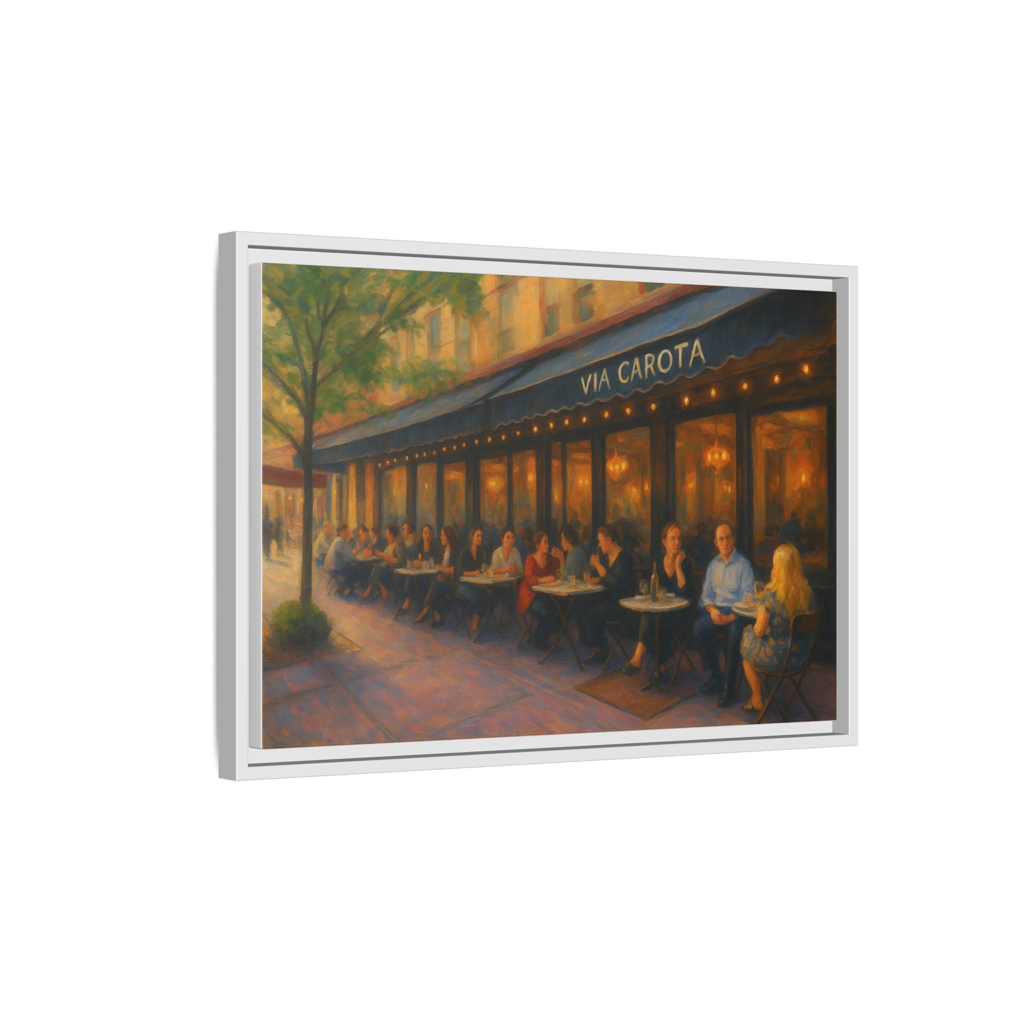Via Carota — Restaurant Print | Matte Canvas + Wooden Frame