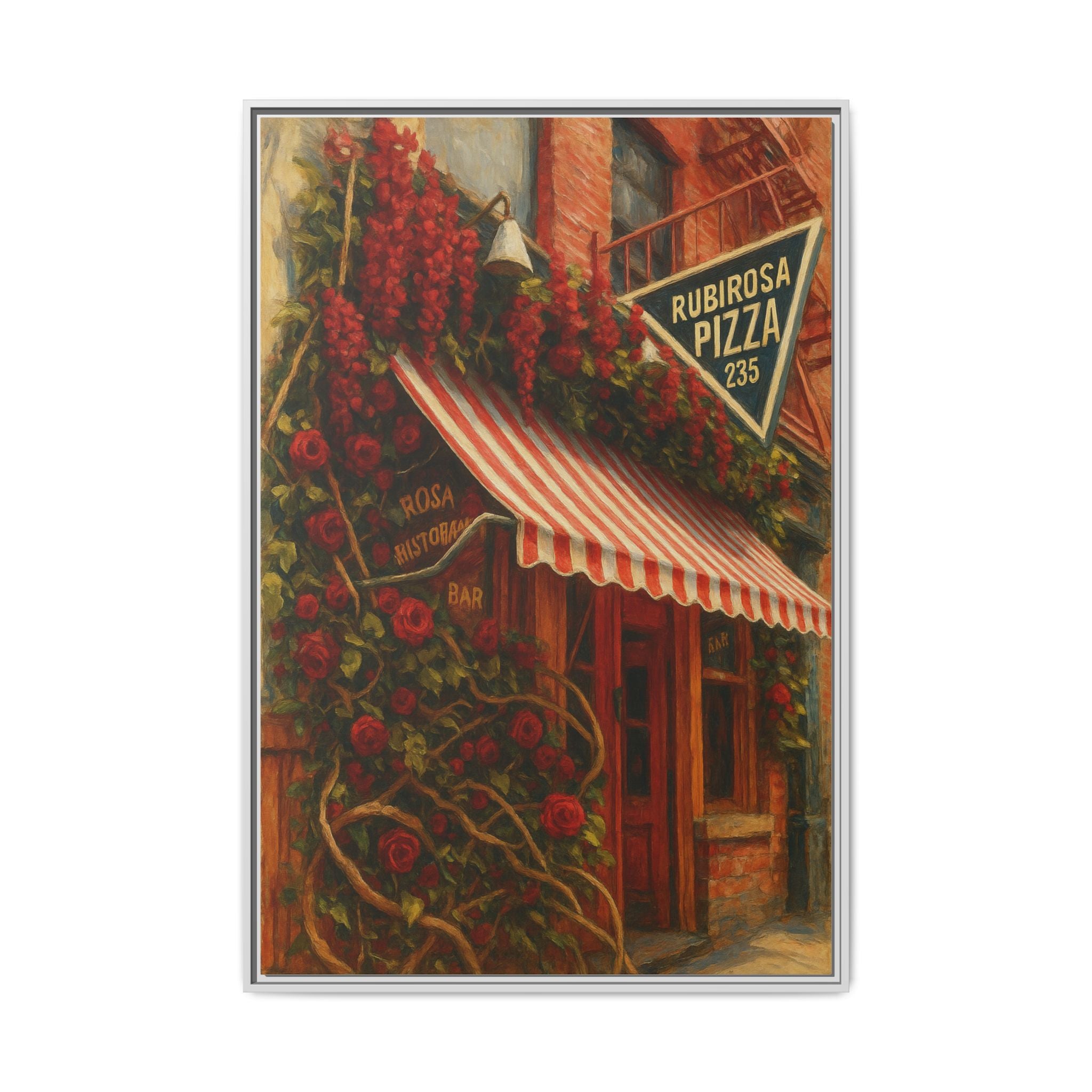 Rubirosa — Restaurant Print | Matte Canvas + Wooden Frame