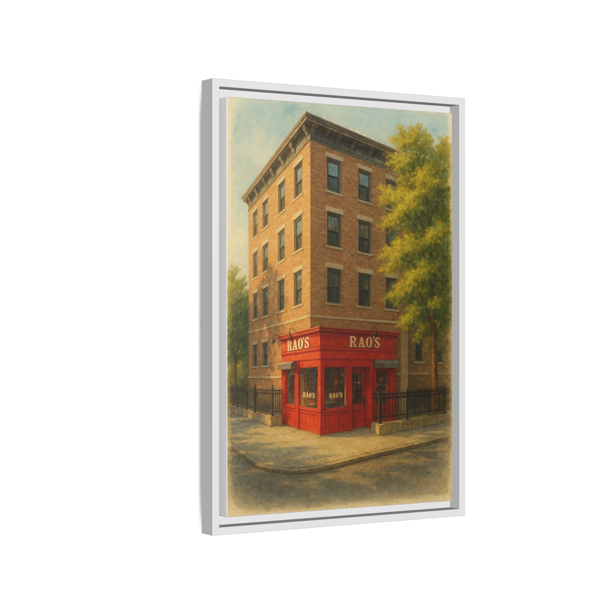 Rao's — Restaurant Print | Matte Canvas + Wooden Frame