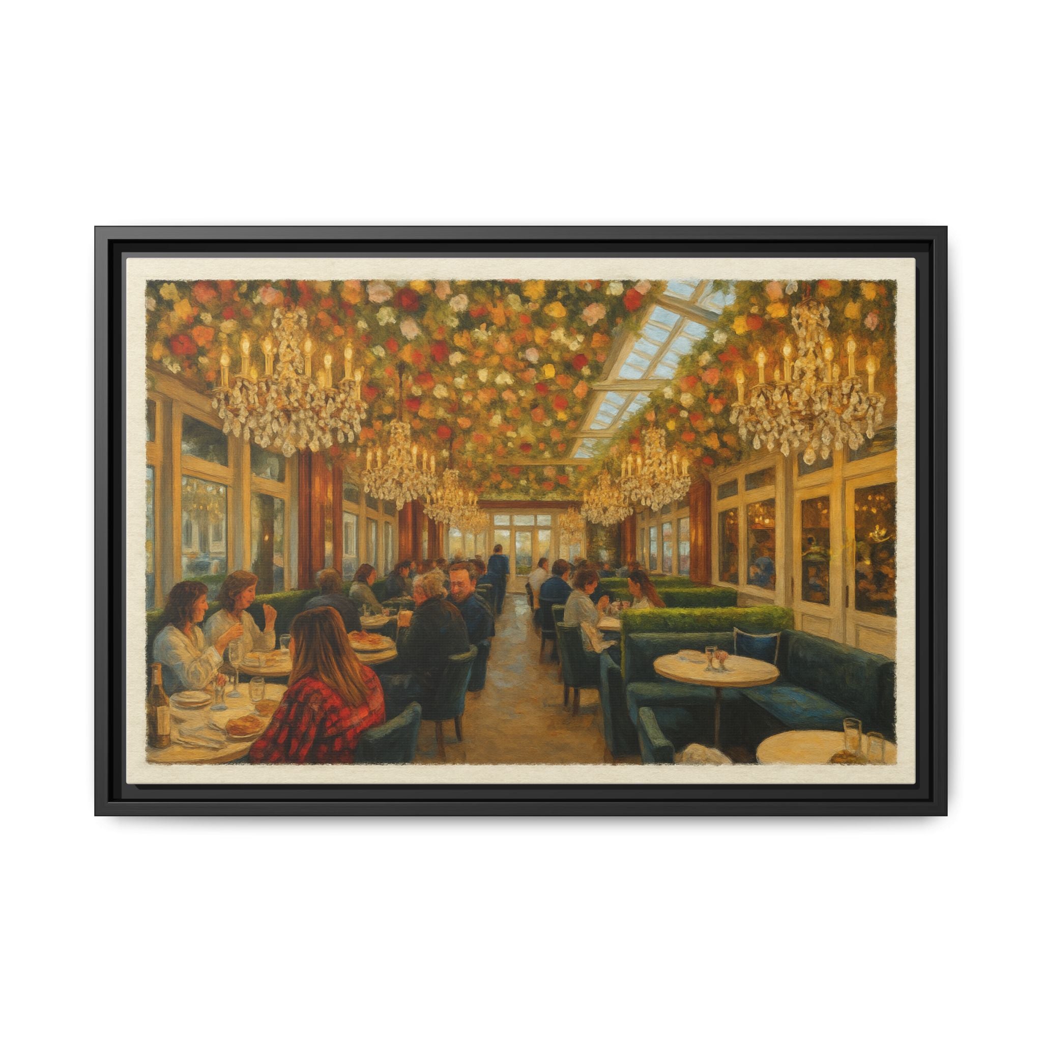 RH Rooftop — Restaurant Print | Matte Canvas + Wooden Frame