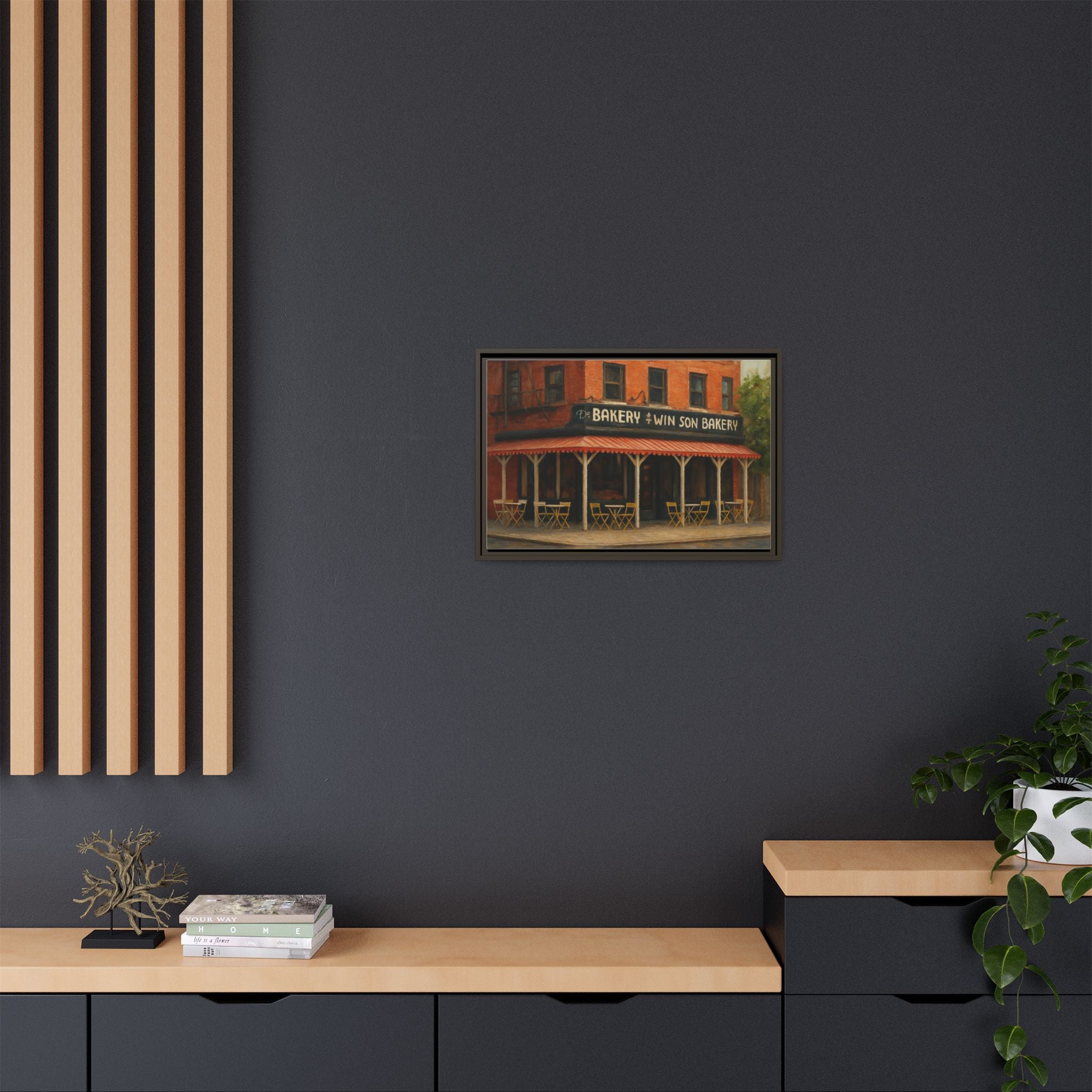 Win Son Bakery — Restaurant Print | Matte Canvas + Wooden Frame