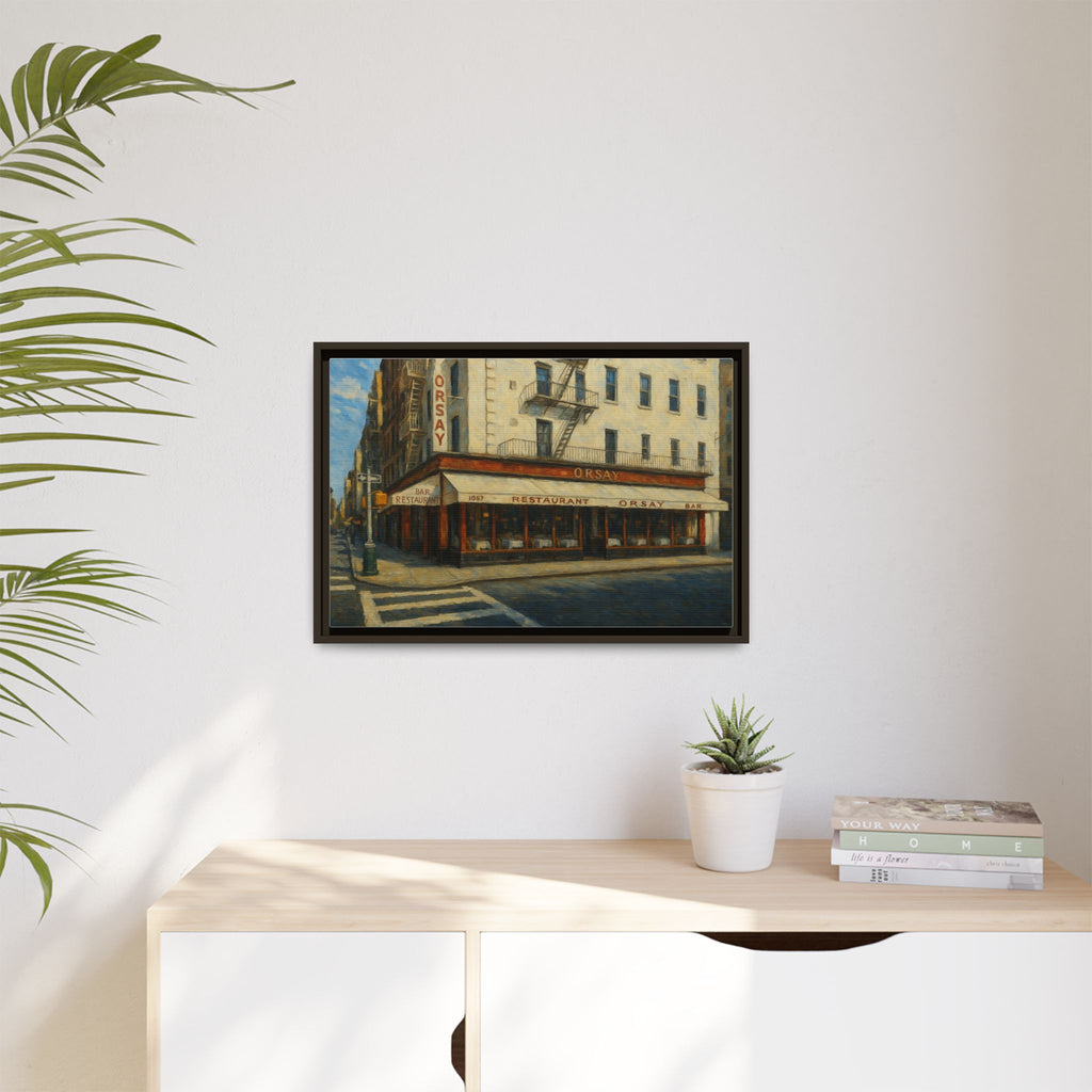 Orsay — Restaurant Print | Matte Canvas + Wooden Frame
