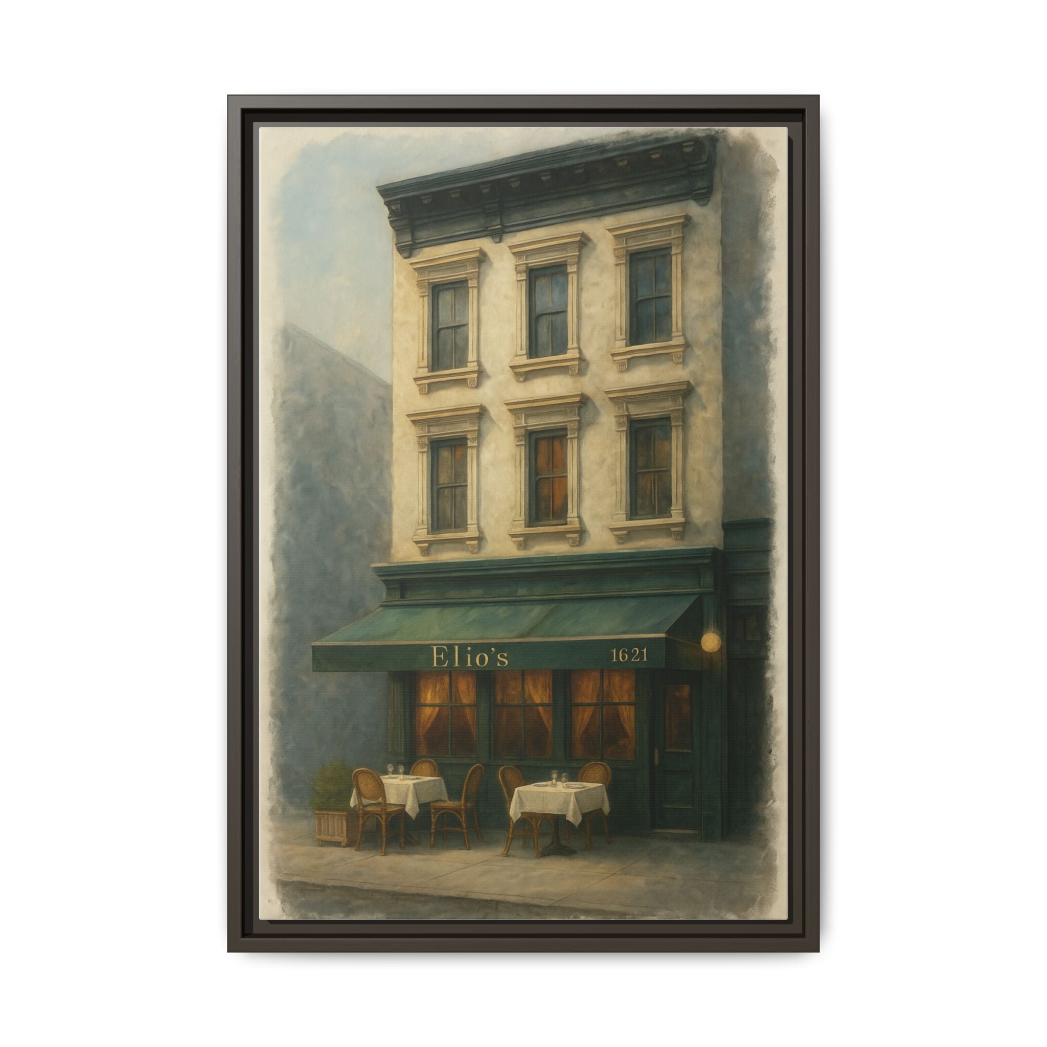 Elios Restaurant — Restaurant Print | Matte Canvas + Wooden Frame
