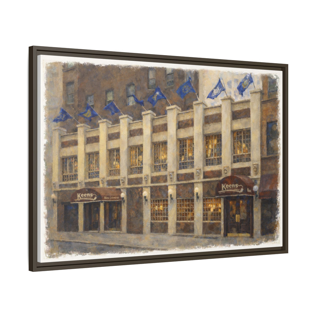 Keens Steakhouse — Restaurant Print | Matte Canvas + Wooden Frame