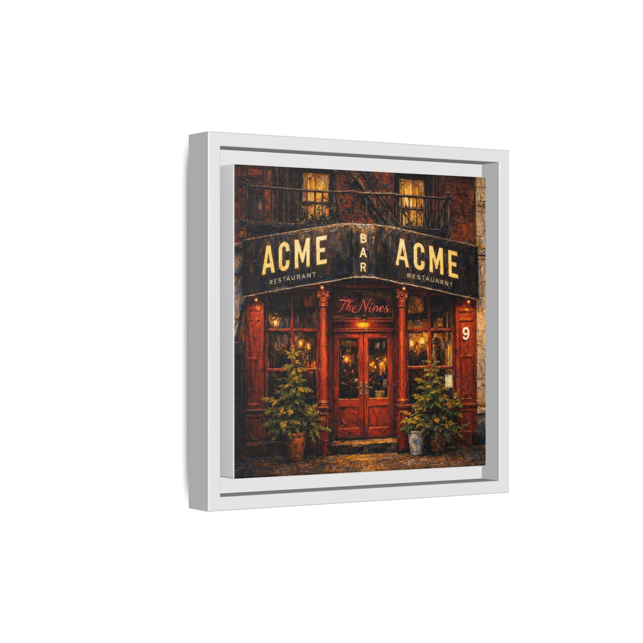 The Nines — Restaurant Print | Matte Canvas + Wooden Frame
